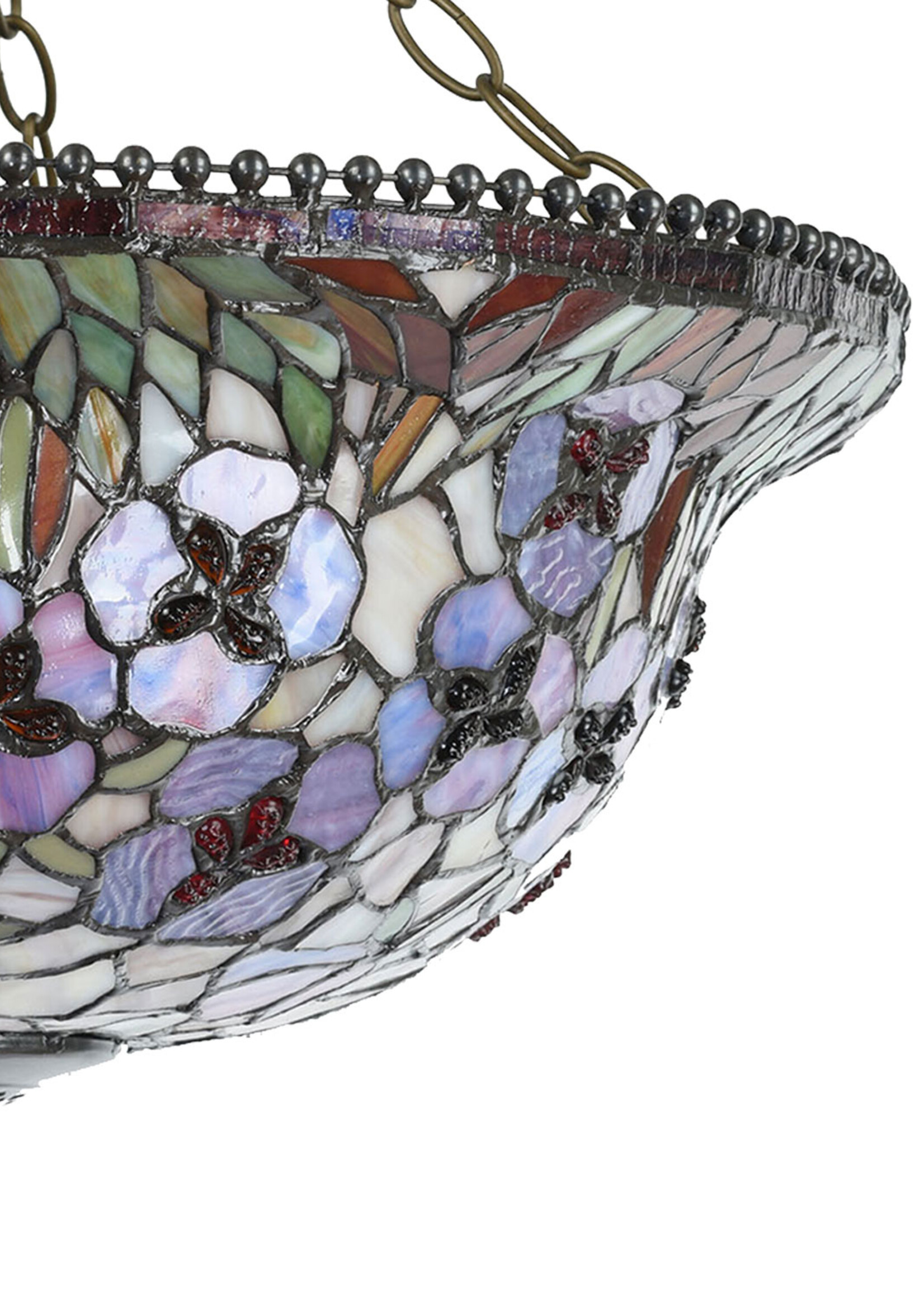 Clayre & Eef Lampe suspendue Tiffany Ø 53*60 cm E27/max 3*60W 5LL-5976