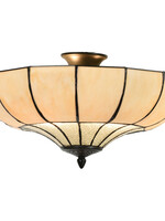 Clayre & Eef Plafonnier Tiffany Ø 46*25 cm E27/max 2*60W 5LL-5982