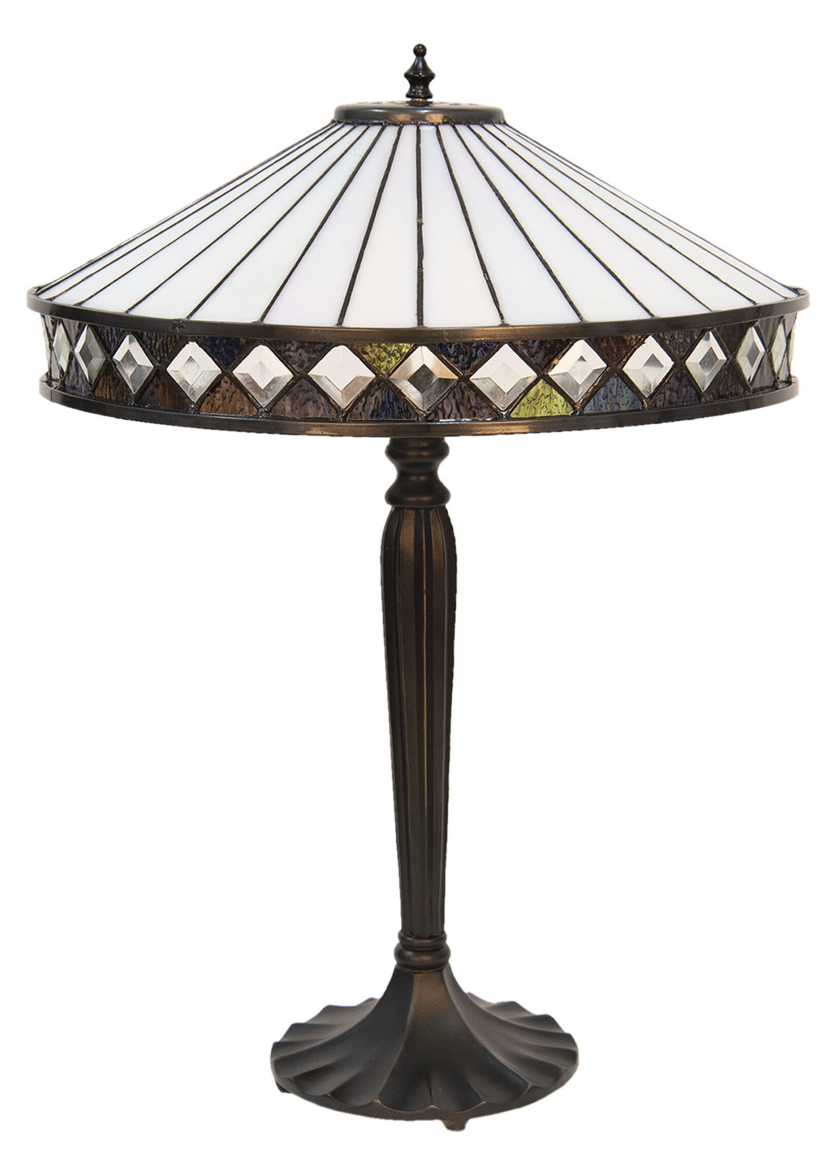 Clayre & Eef Lampe de table Tiffany Ø 41*59 cm E27/max 2*60W 5LL-5983