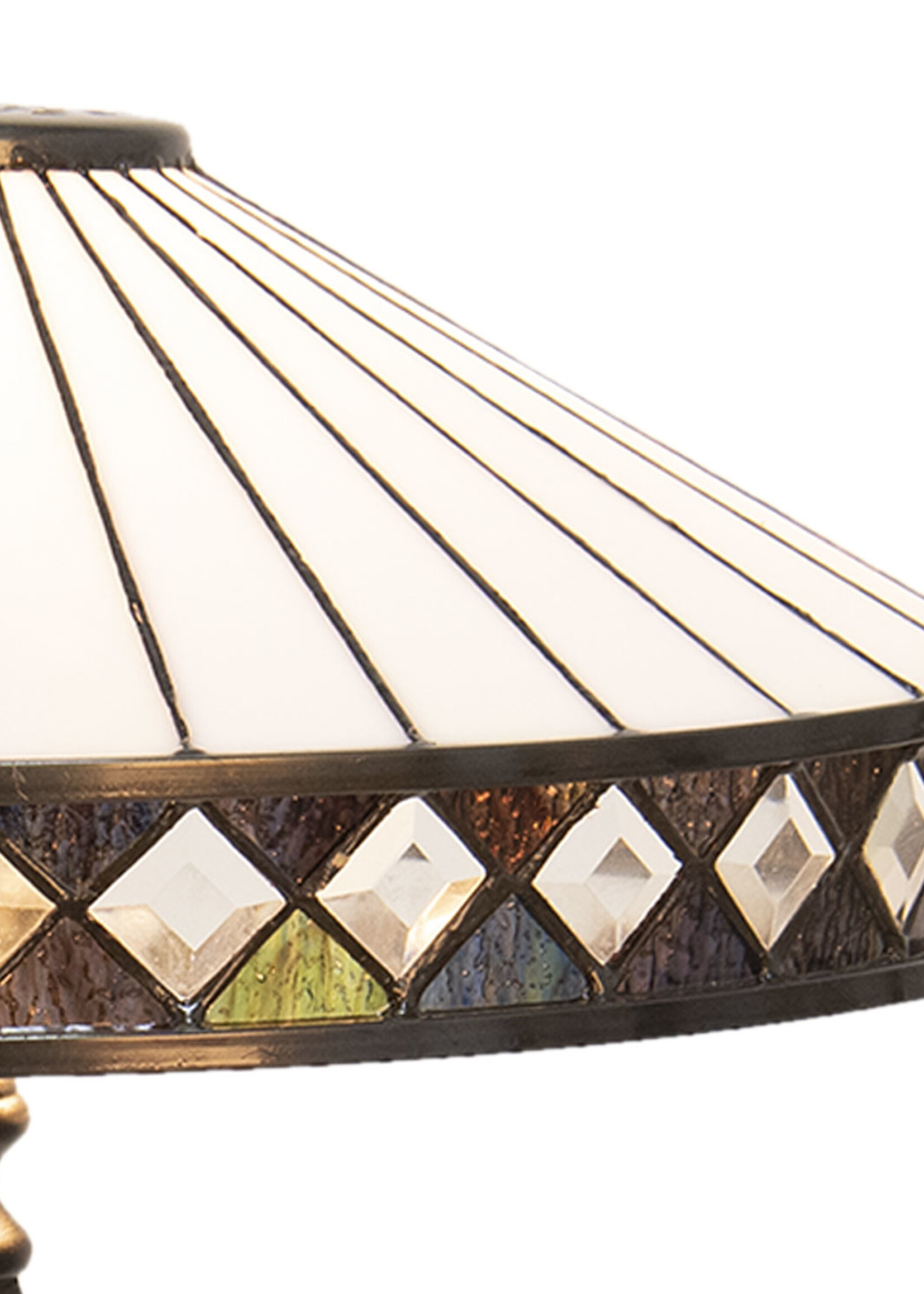 Clayre & Eef Tafellamp Tiffany Ø 41*59 cm E27/max 2*60W 5LL-5983