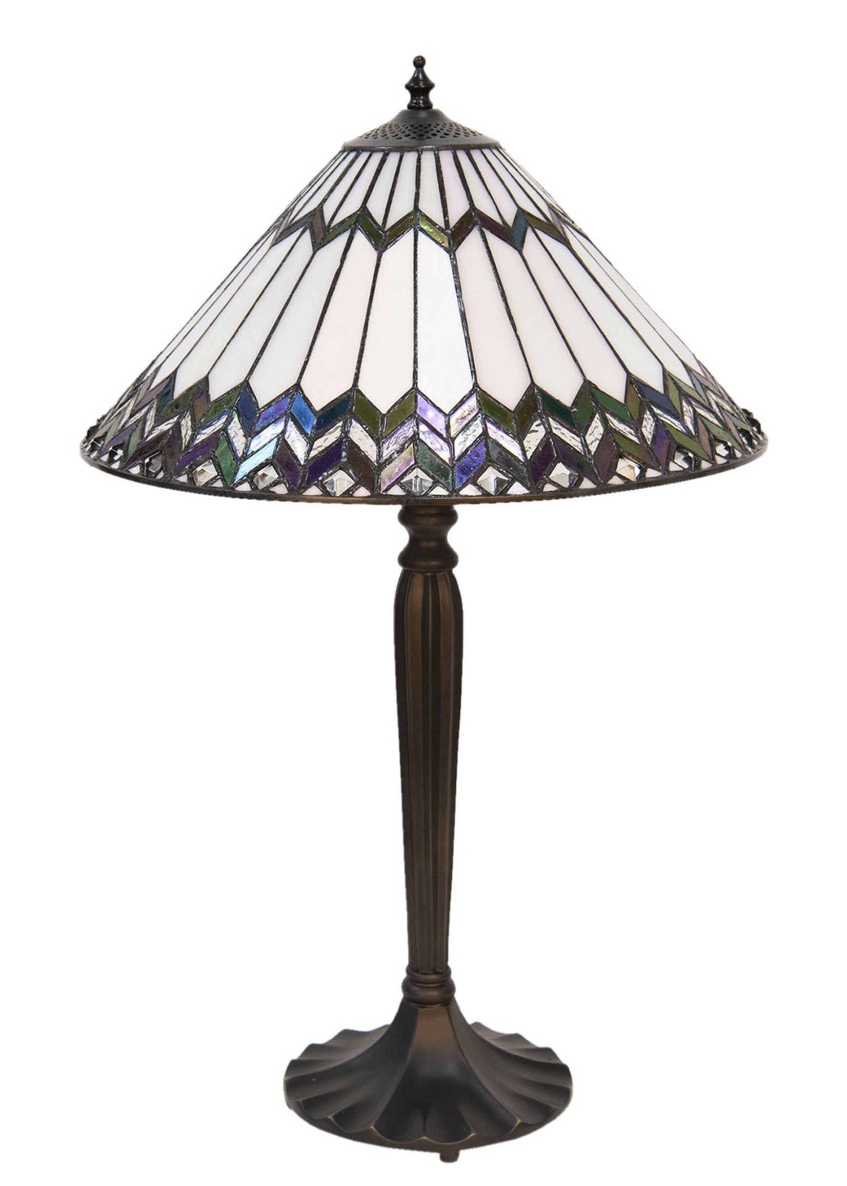 Clayre & Eef Lampe de table Tiffany Ø 40*62 cm E27/max 2*60W 5LL-5985