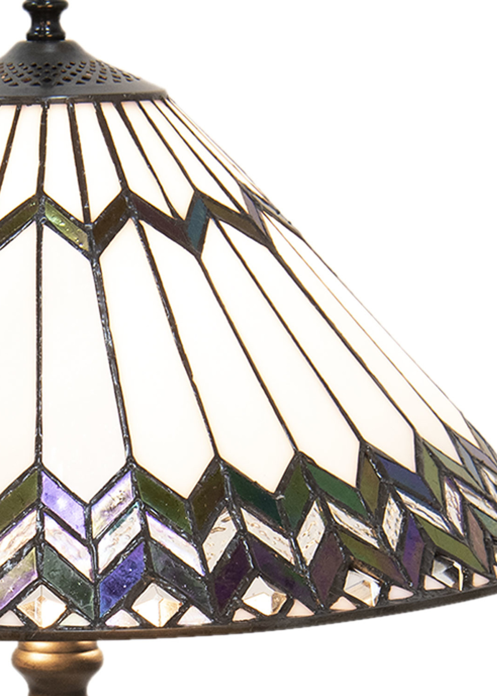 Clayre & Eef Lampe de table Tiffany Ø 40*62 cm E27/max 2*60W 5LL-5985