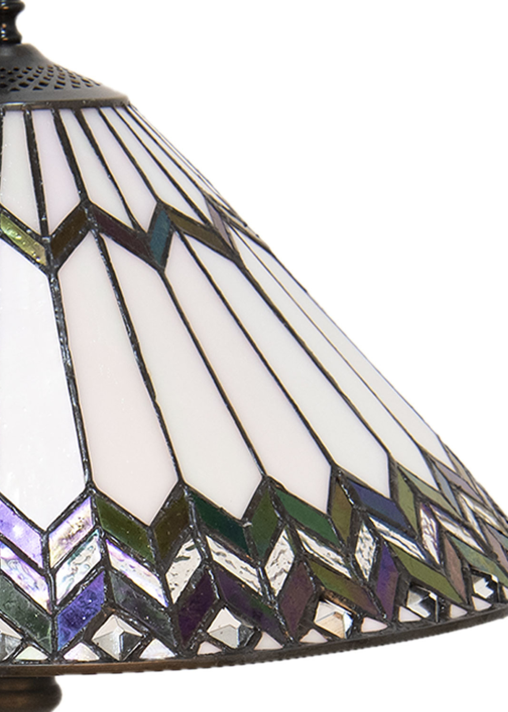 Clayre & Eef Lampe de table Tiffany Ø 40*62 cm E27/max 2*60W 5LL-5985