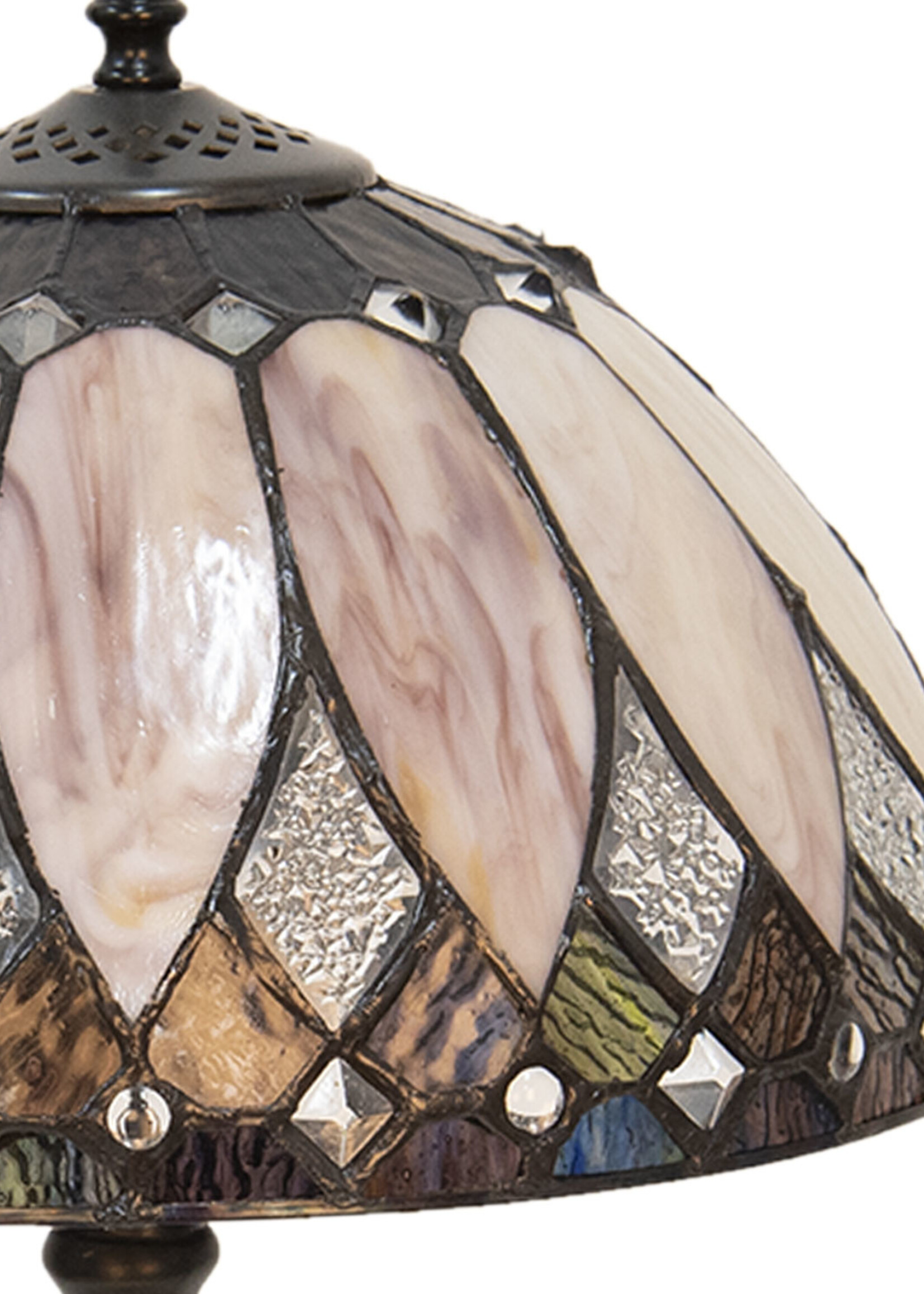 Clayre & Eef Tafellamp Tiffany Ø 30*46 cm E27/max 1*60W 5LL-5987