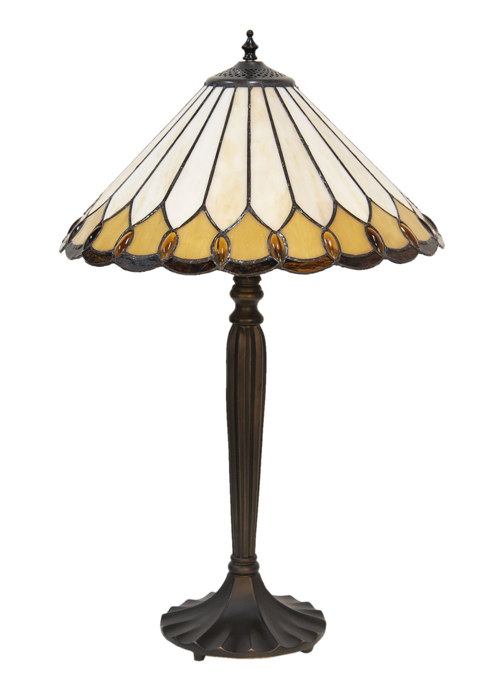 Clayre & Eef Tafellamp Tiffany Ø 40*62 cm E27/max 2*60W 5LL-5988