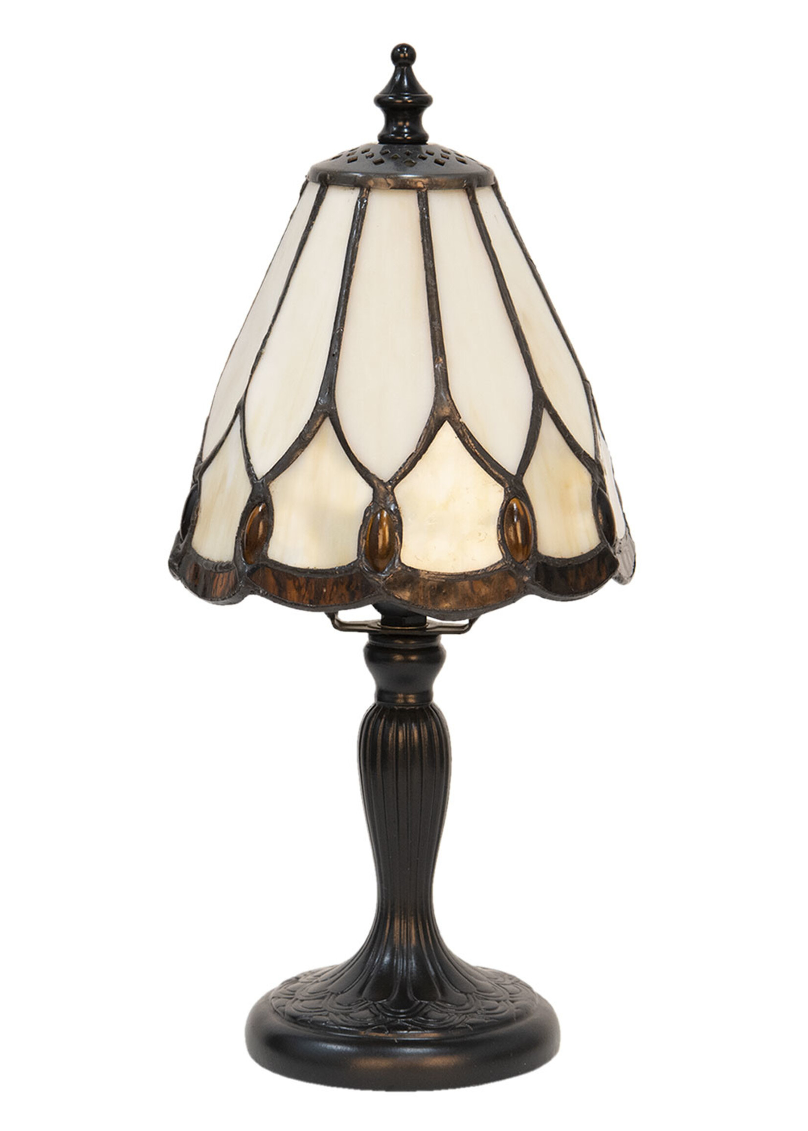 Clayre & Eef Tafellamp Tiffany Ø 14*31 cm E14/max 1*40W 5LL-5995