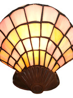 Clayre & Eef Lampe de table Tiffany coquillage 25*20 cm E14/max 1*25W 5LL-6000
