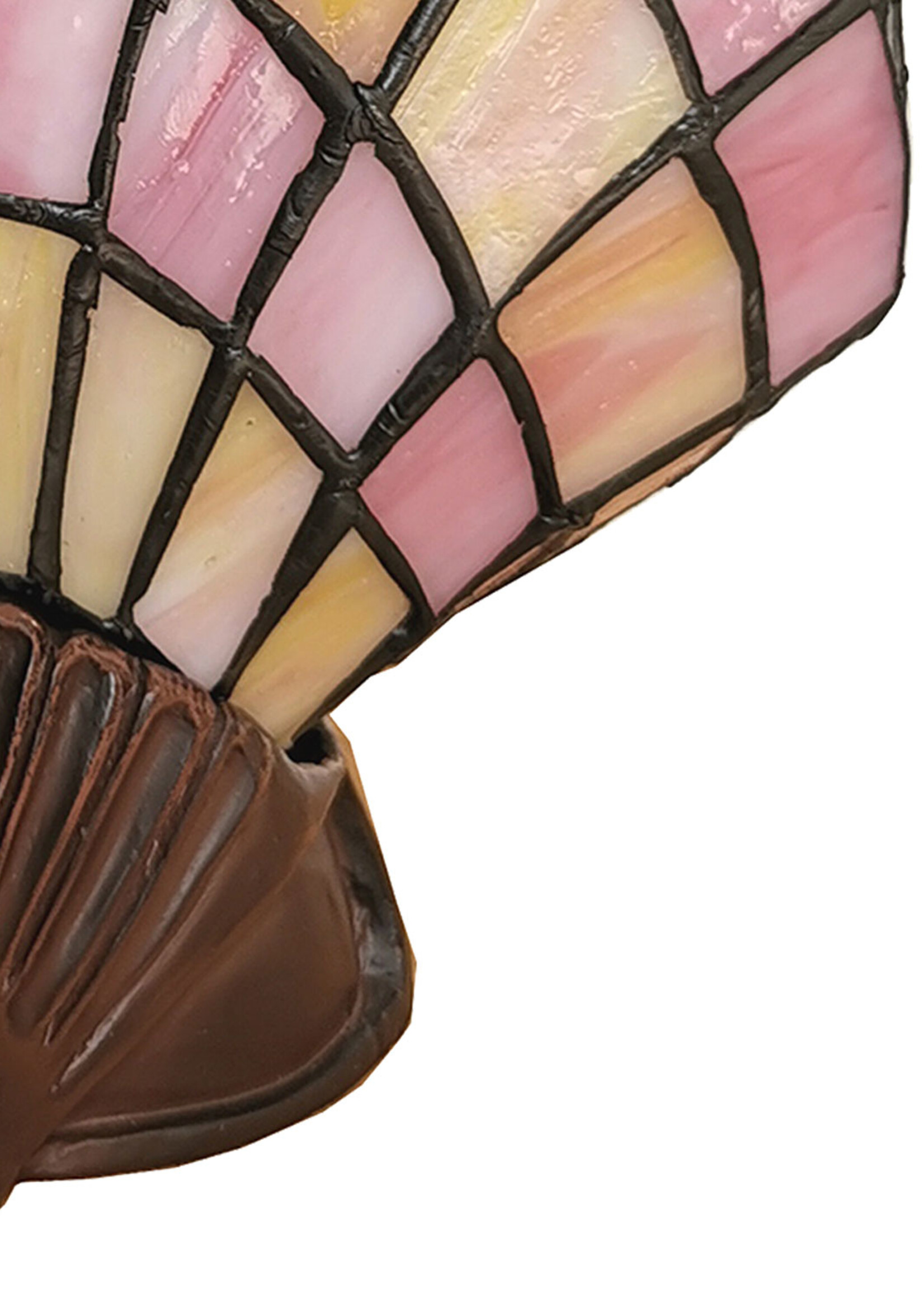 Clayre & Eef Lampe de table Tiffany coquillage 25*20 cm E14/max 1*25W 5LL-6000