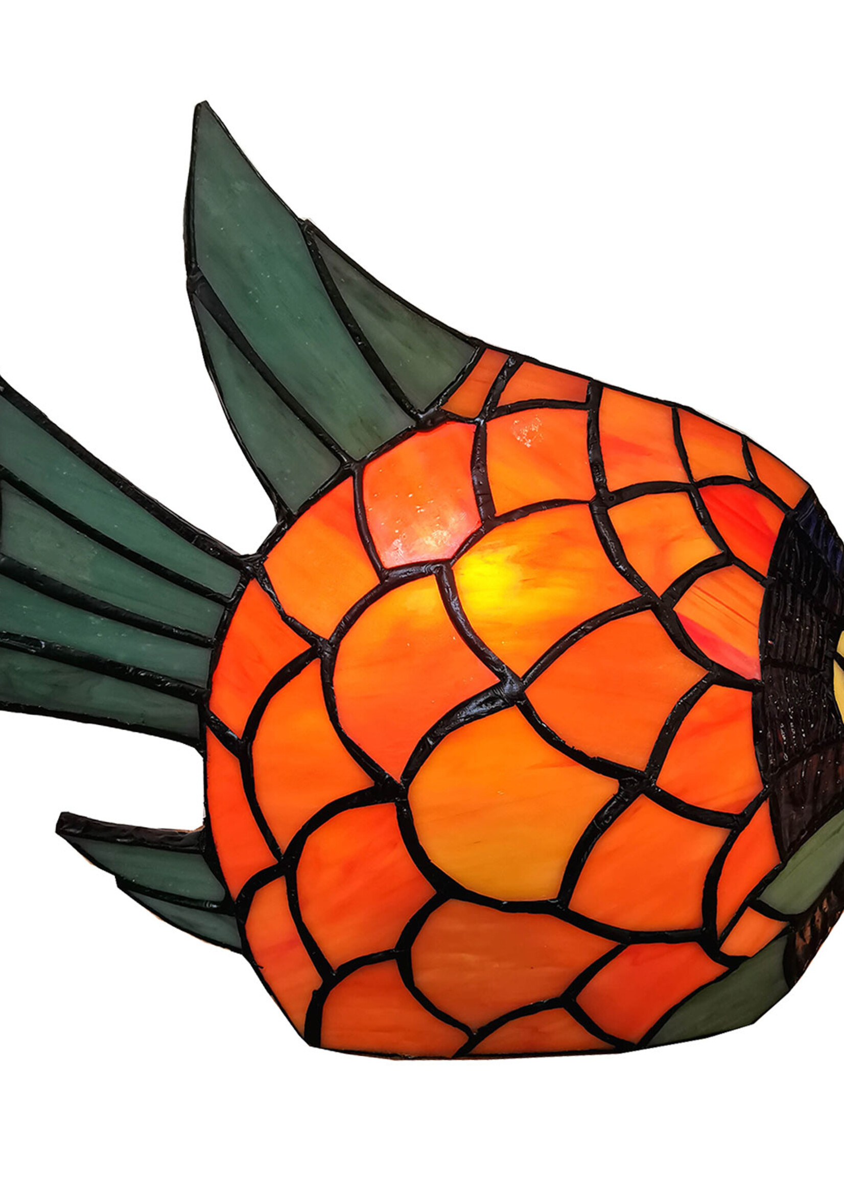 Clayre & Eef Tafellamp Tiffany vis 29*23*18 cm E14/max 1*25W 5LL-6005