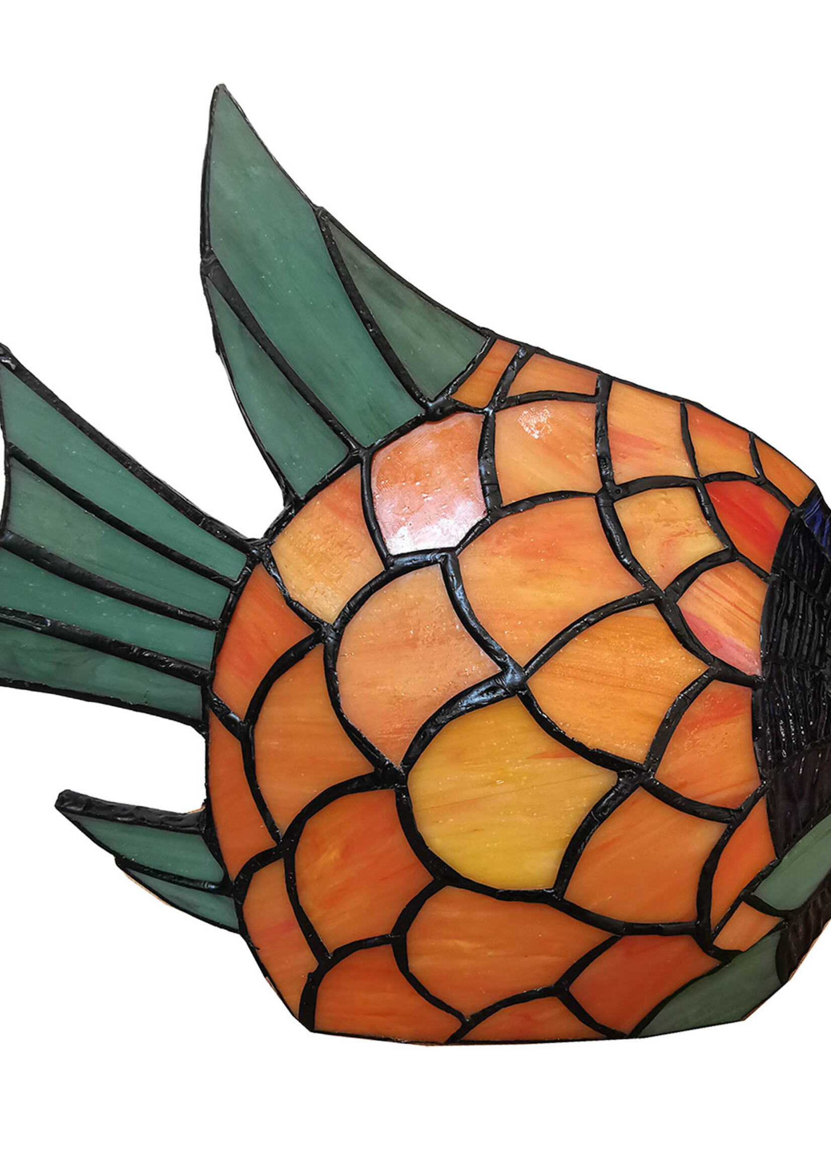 Clayre & Eef Tafellamp Tiffany vis 29*23*18 cm E14/max 1*25W 5LL-6005