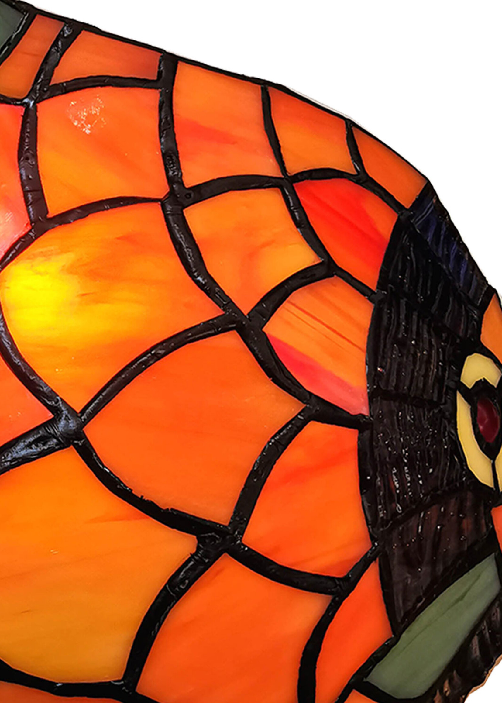 Clayre & Eef Lampe de table Tiffany poisson 29*23*18 cm E14/max 1*25W 5LL-6005