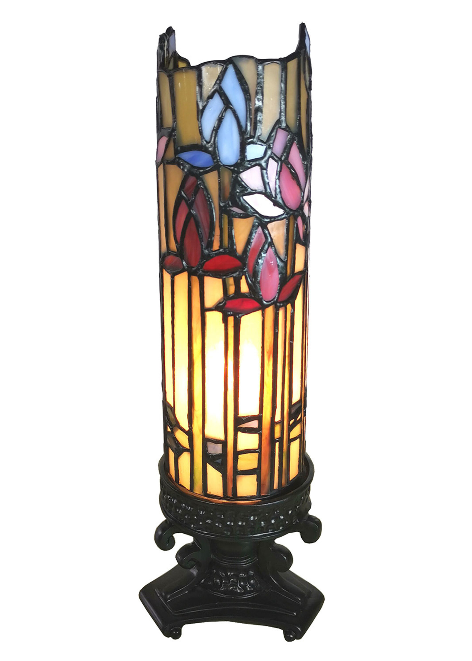 Clayre & Eef Lampe de table Tiffany 10*10*33 cm E14/max 1*25W 5LL-6010