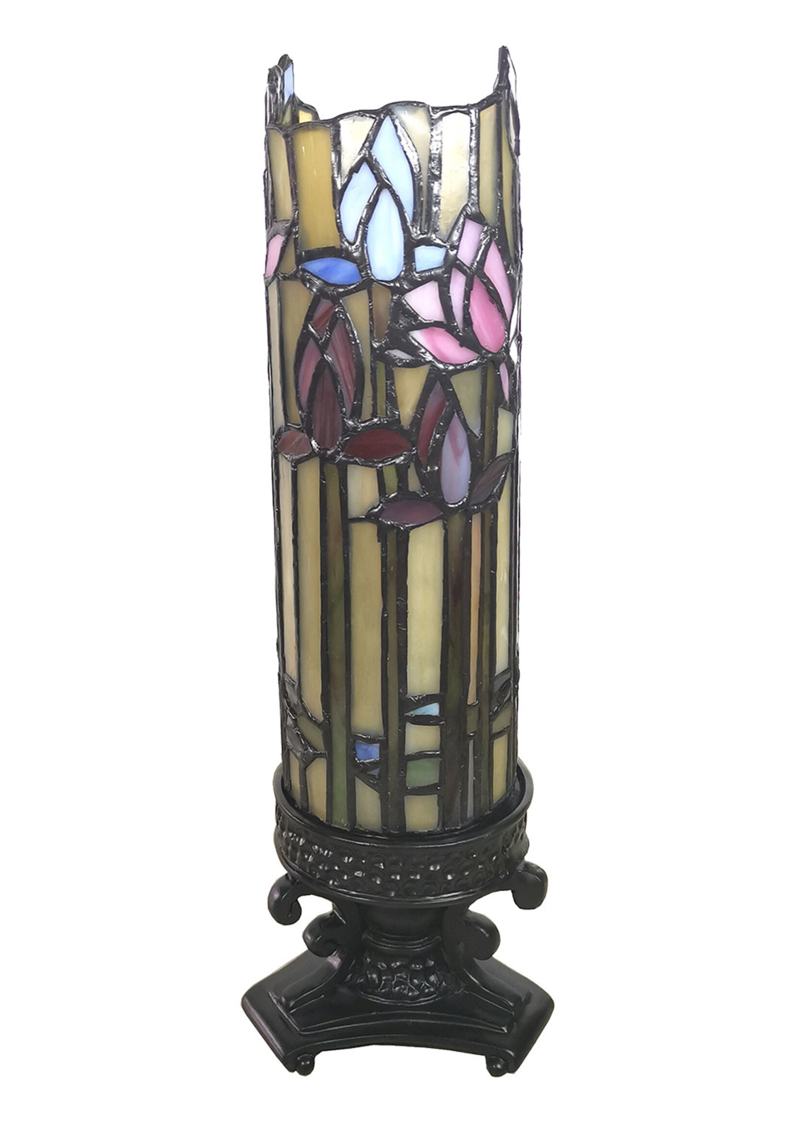 Clayre & Eef Lampe de table Tiffany 10*10*33 cm E14/max 1*25W 5LL-6010