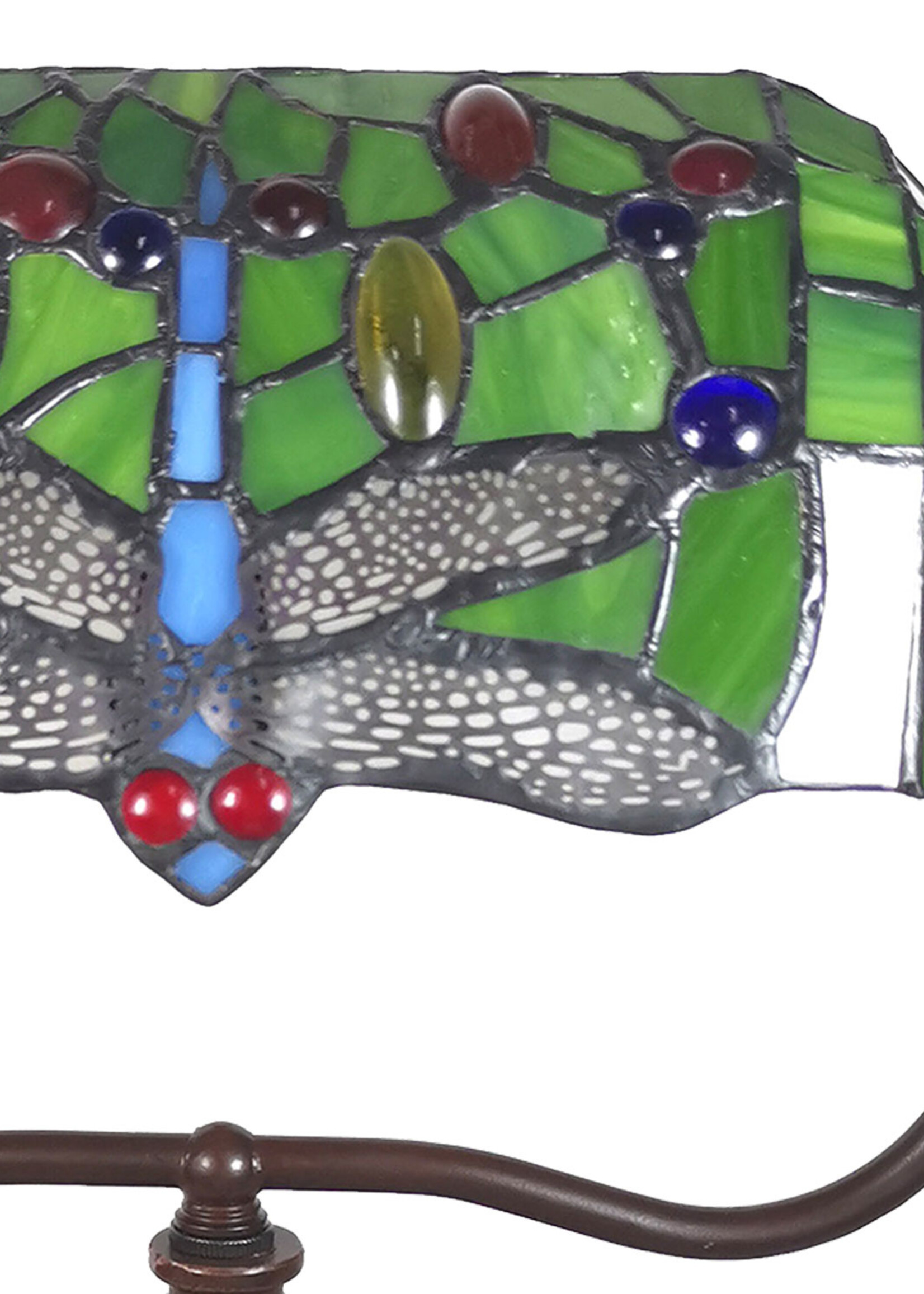 Clayre & Eef Bureaulamp Tiffany 25*25*42 cm E27/max 1*60W 5LL-6012