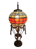 Clayre & Eef Tafellamp Tiffany luchtballon 31*31*71 cm E27/max 1*60W 5LL-6016