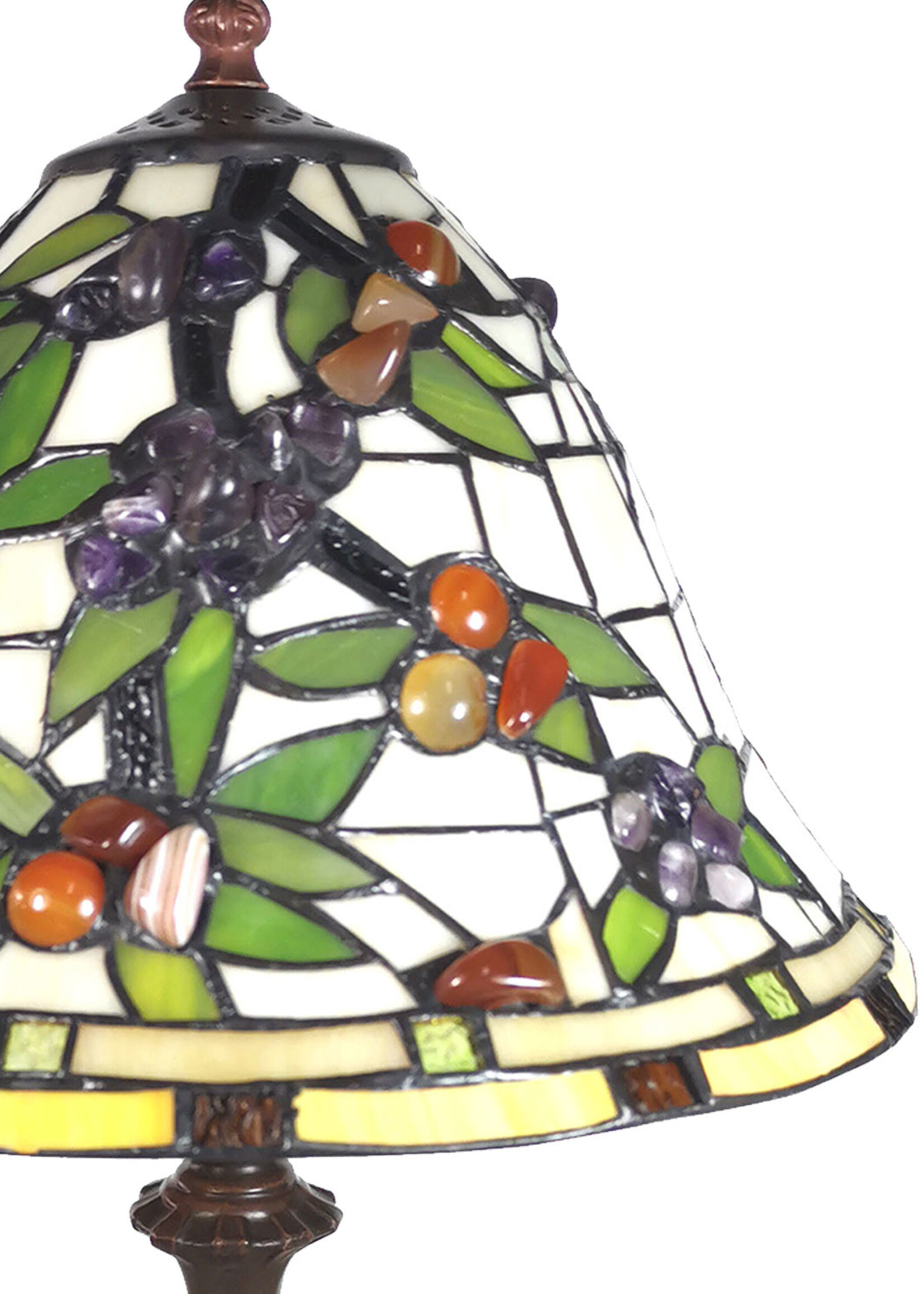Clayre & Eef Tafellamp Tiffany Ø 31*47 cm E27/max 1*60W 5LL-6019