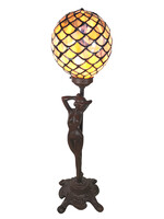 Clayre & Eef Lampe de table Tiffany 21*21*51 cm E14/max 1*25W 5LL-6024