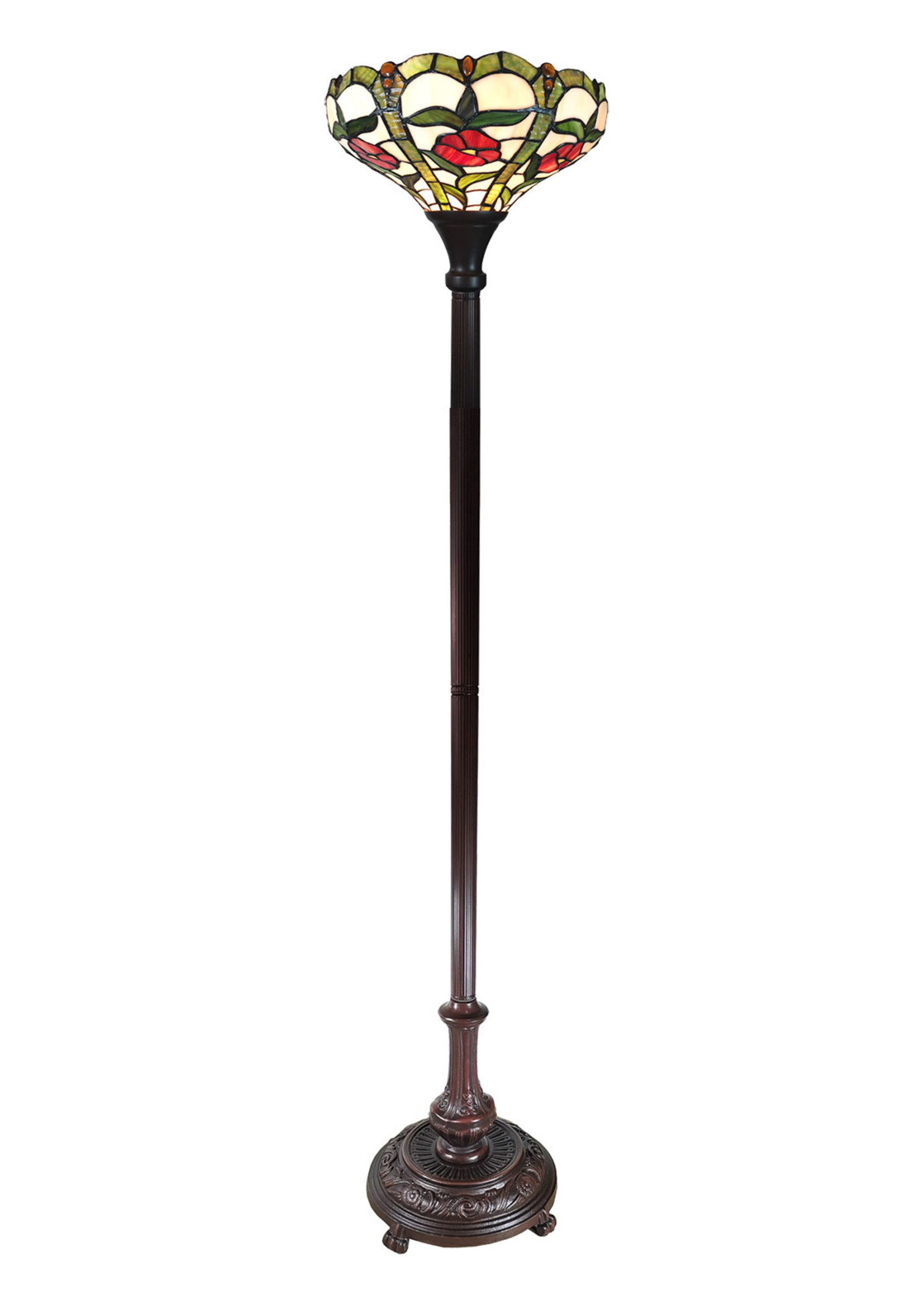 Clayre & Eef Vloerlamp Tiffany Ø 31*186 cm E27/max 1*60W 5LL-6025