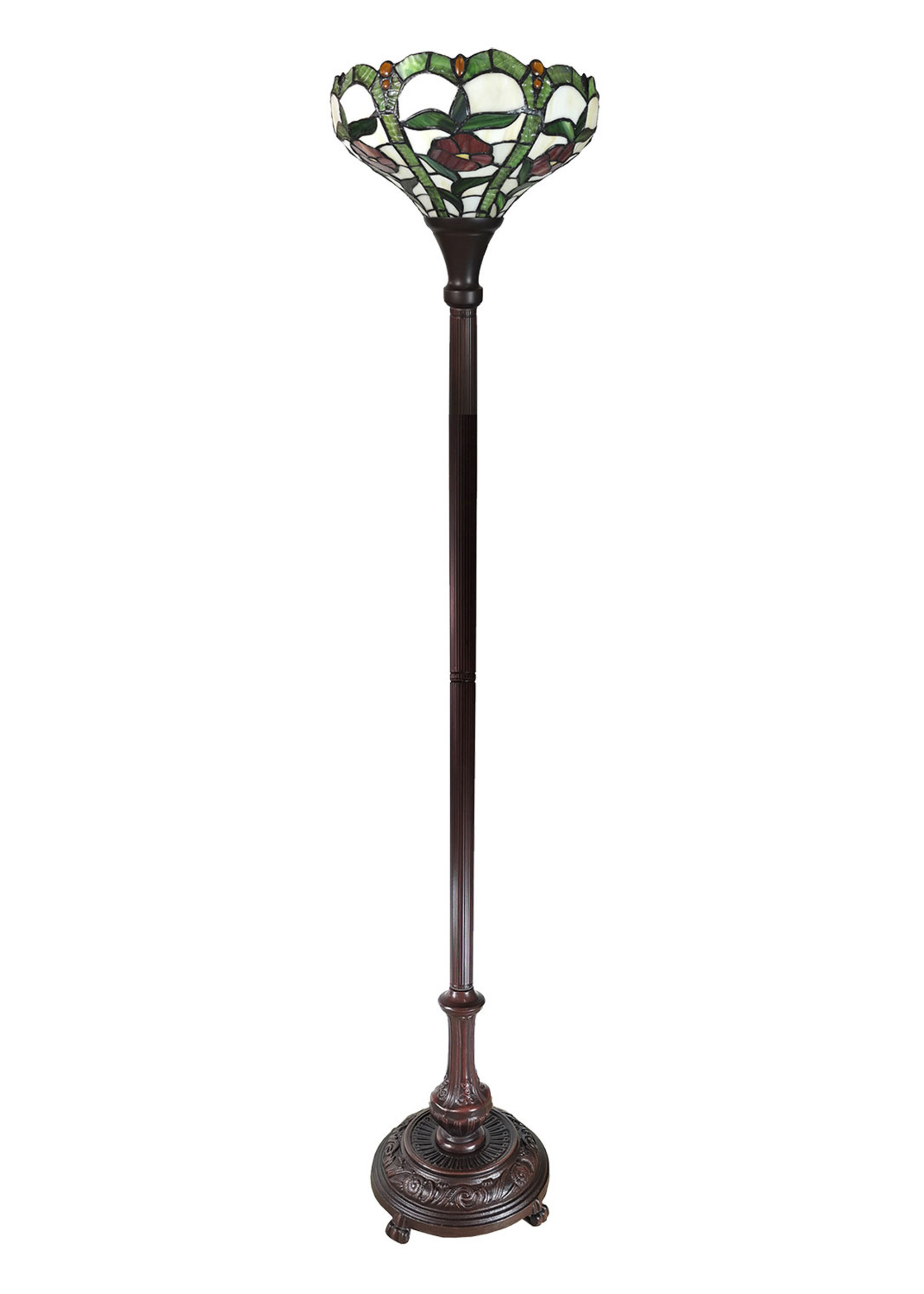 Clayre & Eef Lampadaire Tiffany Ø 31*186 cm E27/max 1*60W 5LL-6025