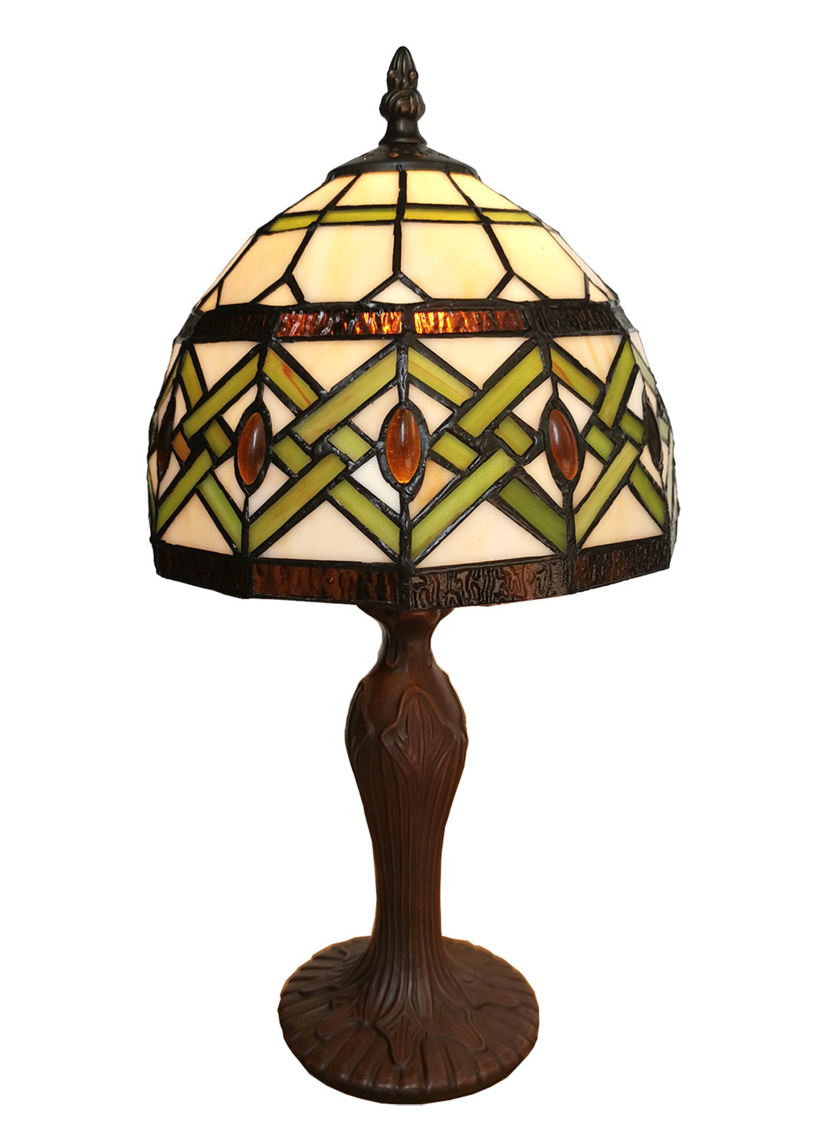 Clayre & Eef Lampe de table Tiffany Ø 21*33 cm E14/max 1*25W 5LL-6027