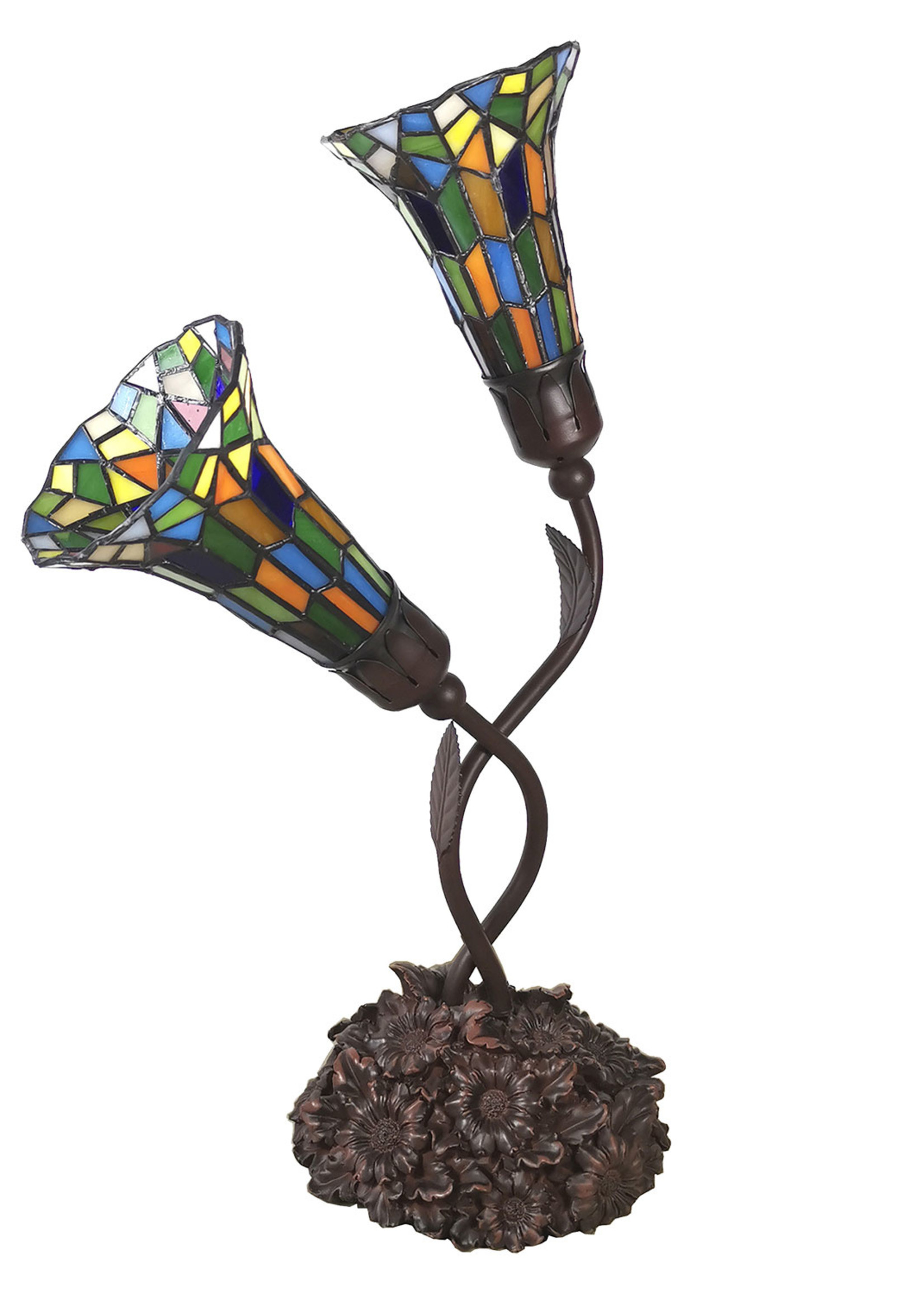 Clayre & Eef Tafellamp Tiffany 46*28*63 cm E14/max 2*25W 5LL-6028