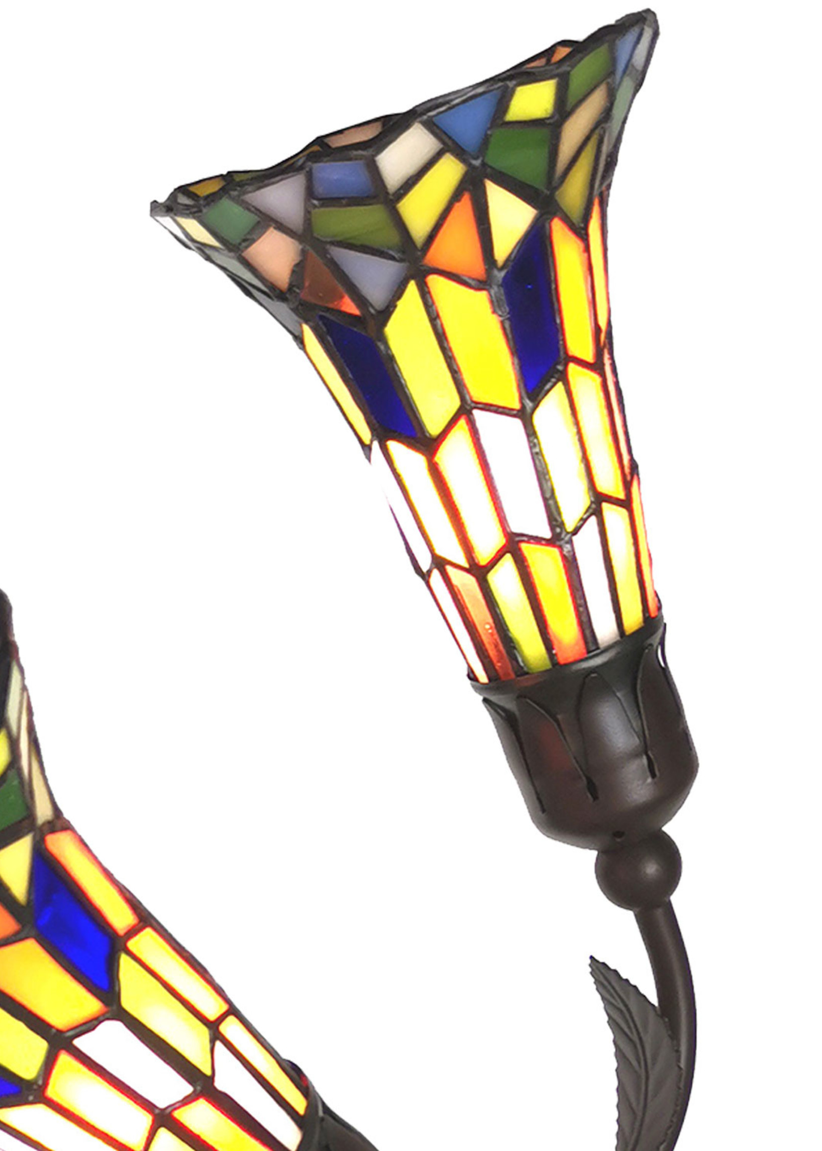 Clayre & Eef Lampe de table Tiffany 46*28*63 cm E14/max 2*25W 5LL-6028