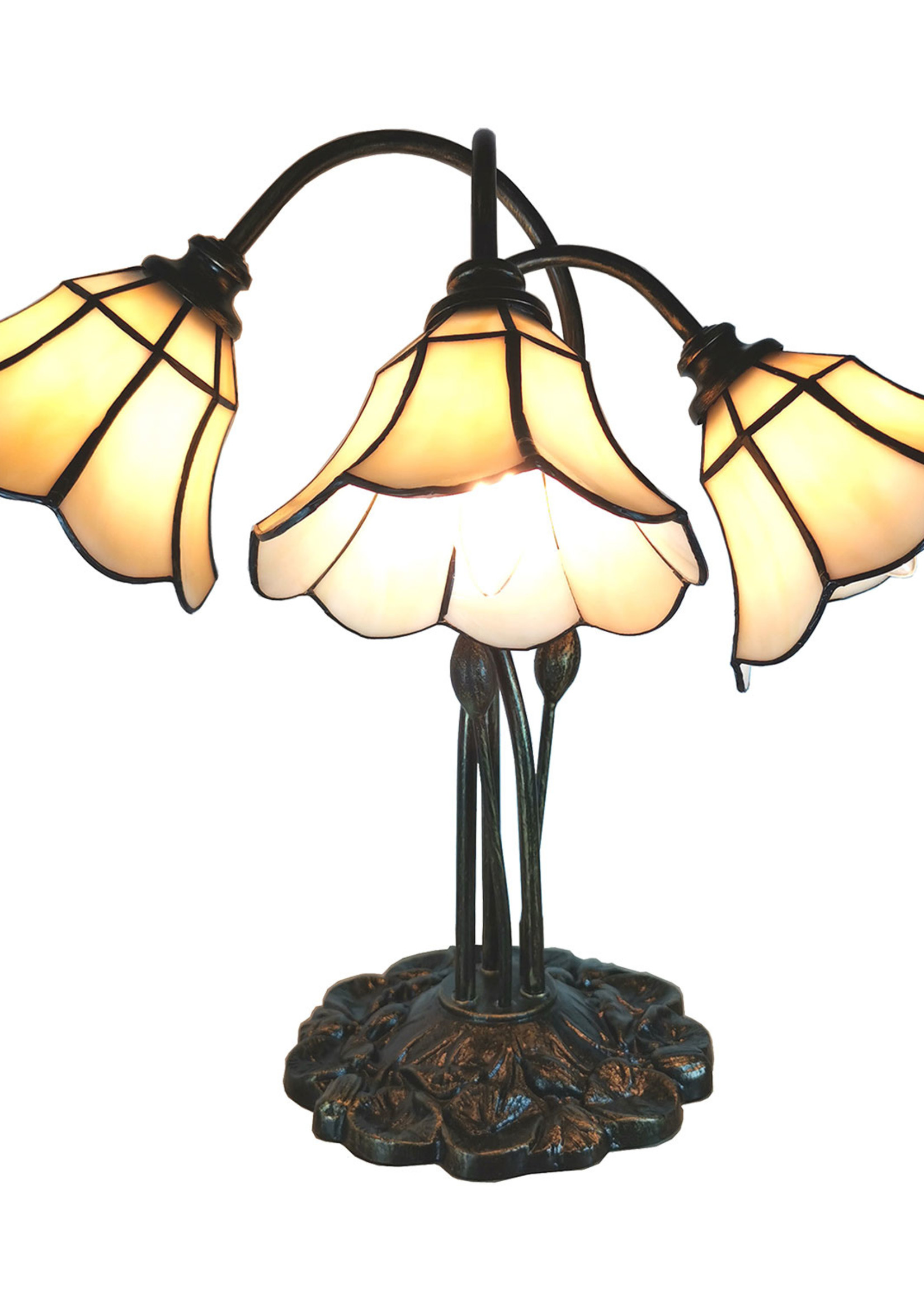 Clayre & Eef Tafellamp Tiffany 46*28*63 cm E14/max 3*25W 5LL-6029