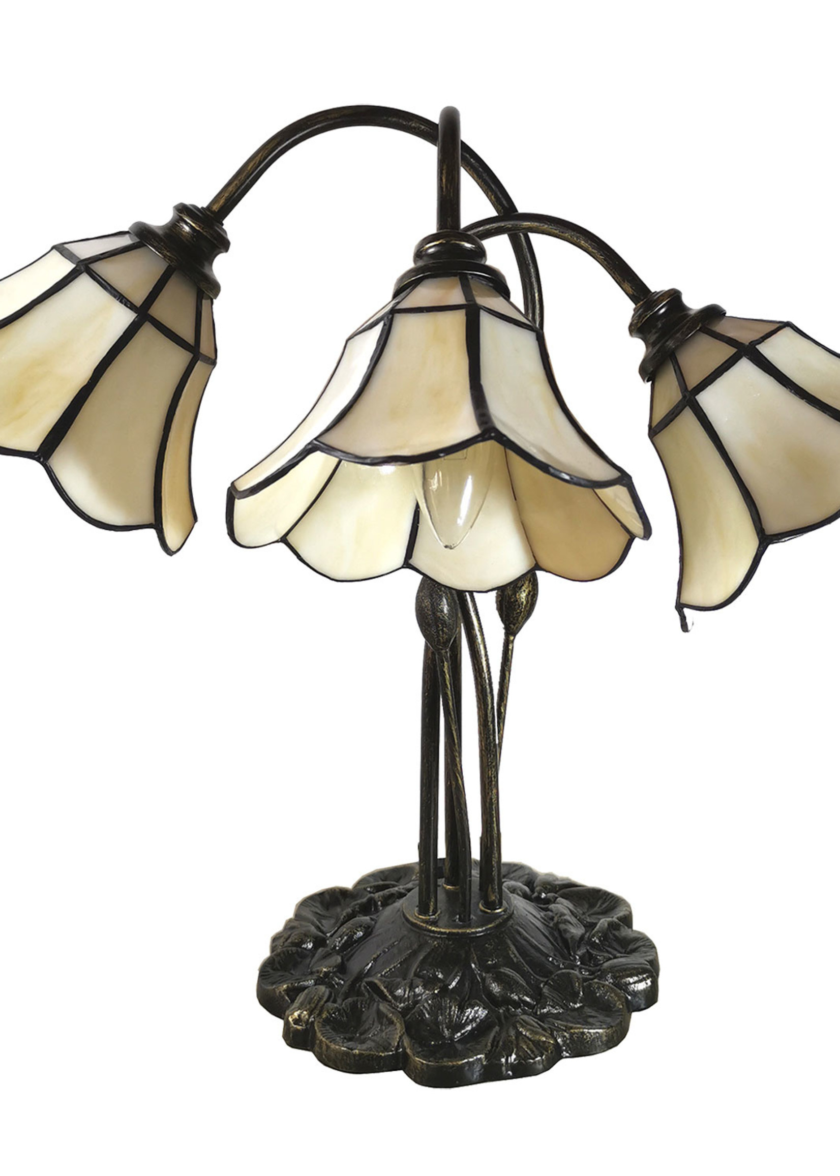 Clayre & Eef Lampe de table Tiffany 46*28*63 cm E14/max 3*25W 5LL-6029