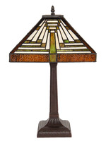 Clayre & Eef Lampe de table Tiffany 31*31*43 cm E27/max 2*60W 5LL-6078