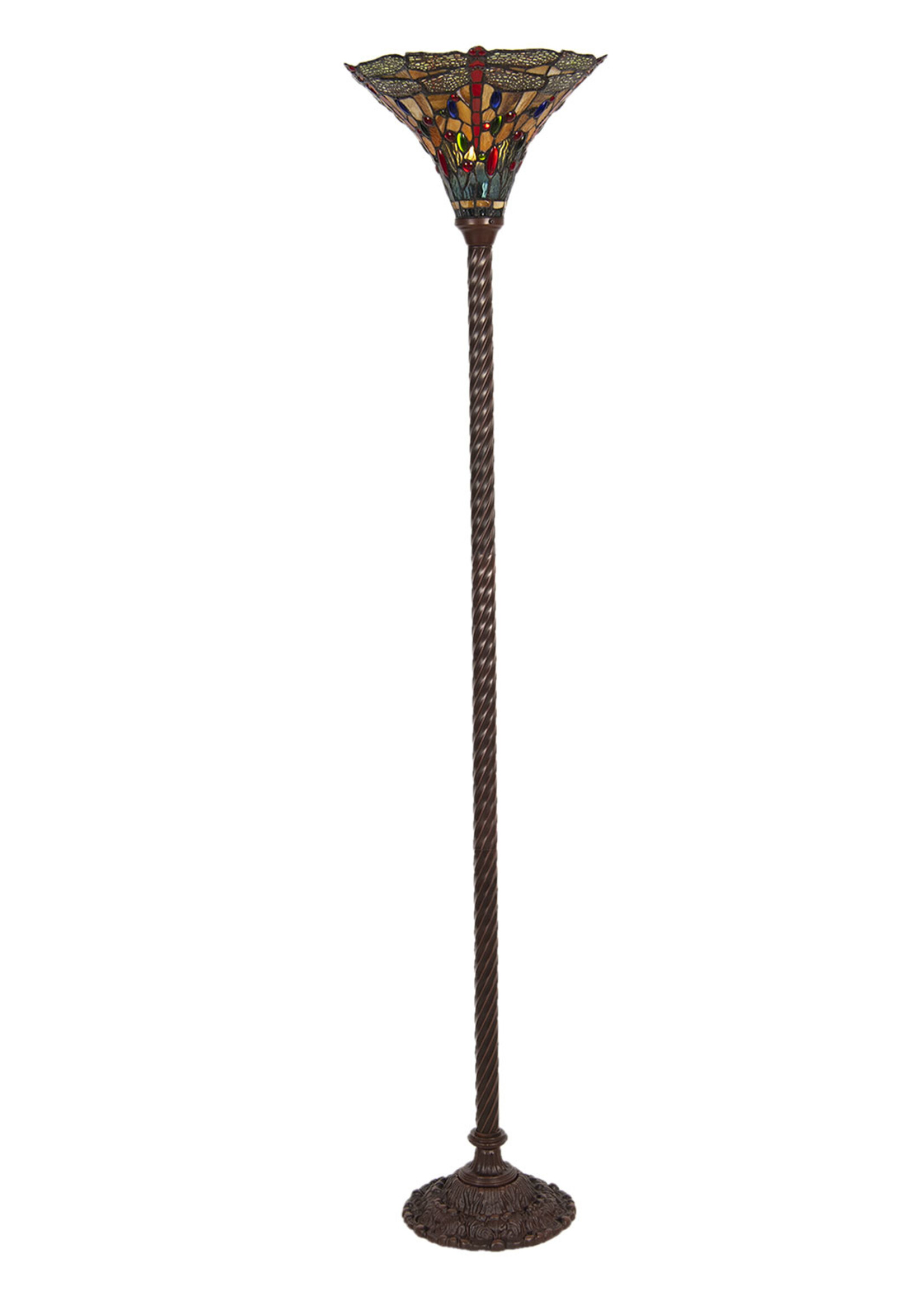 Clayre & Eef Lampadaire Tiffany Ø 38*186 cm E27/max 1*60W 5LL-6081