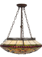 Clayre & Eef Plafondlamp Tiffany Ø 51*112 cm E27/max 3*60W 5LL-6082