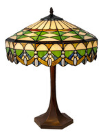 Clayre & Eef Tafellamp Tiffany Ø 41*57 cm E27/max 2*60W 5LL-6086