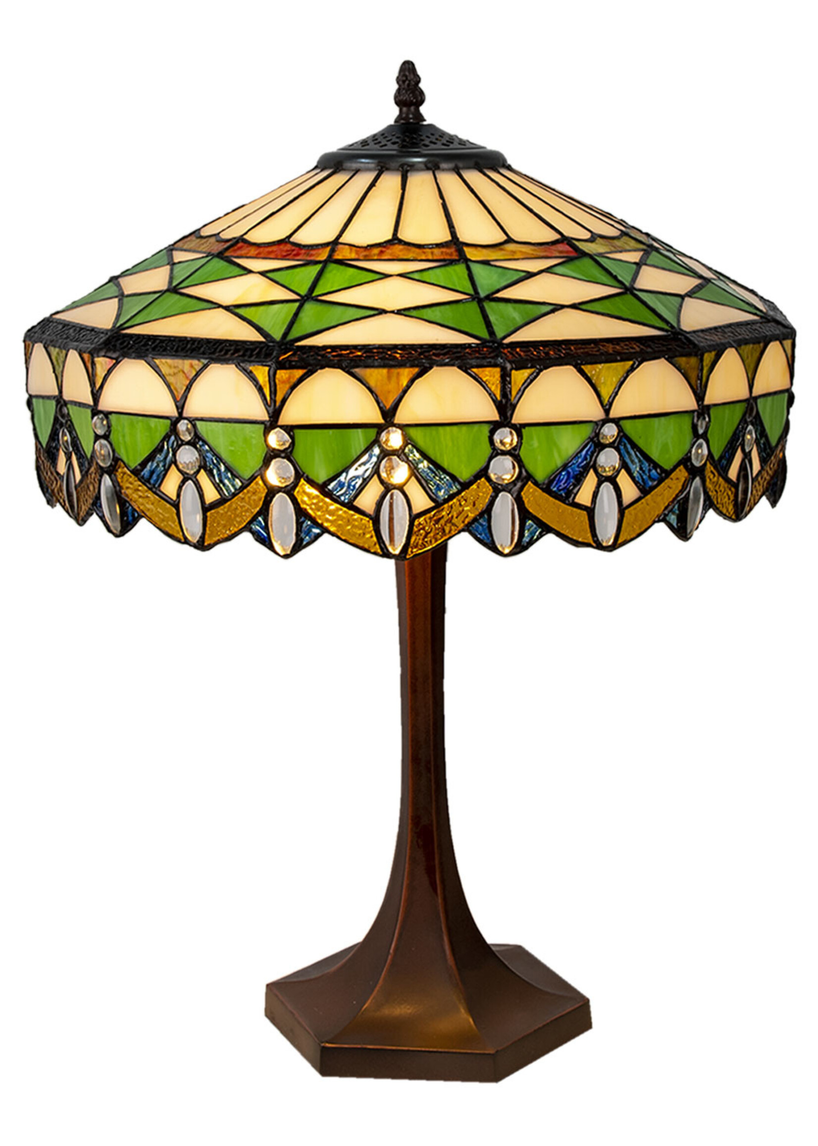 Clayre & Eef Lampe de table Tiffany Ø 41*57 cm E27/max 2*60W 5LL-6086