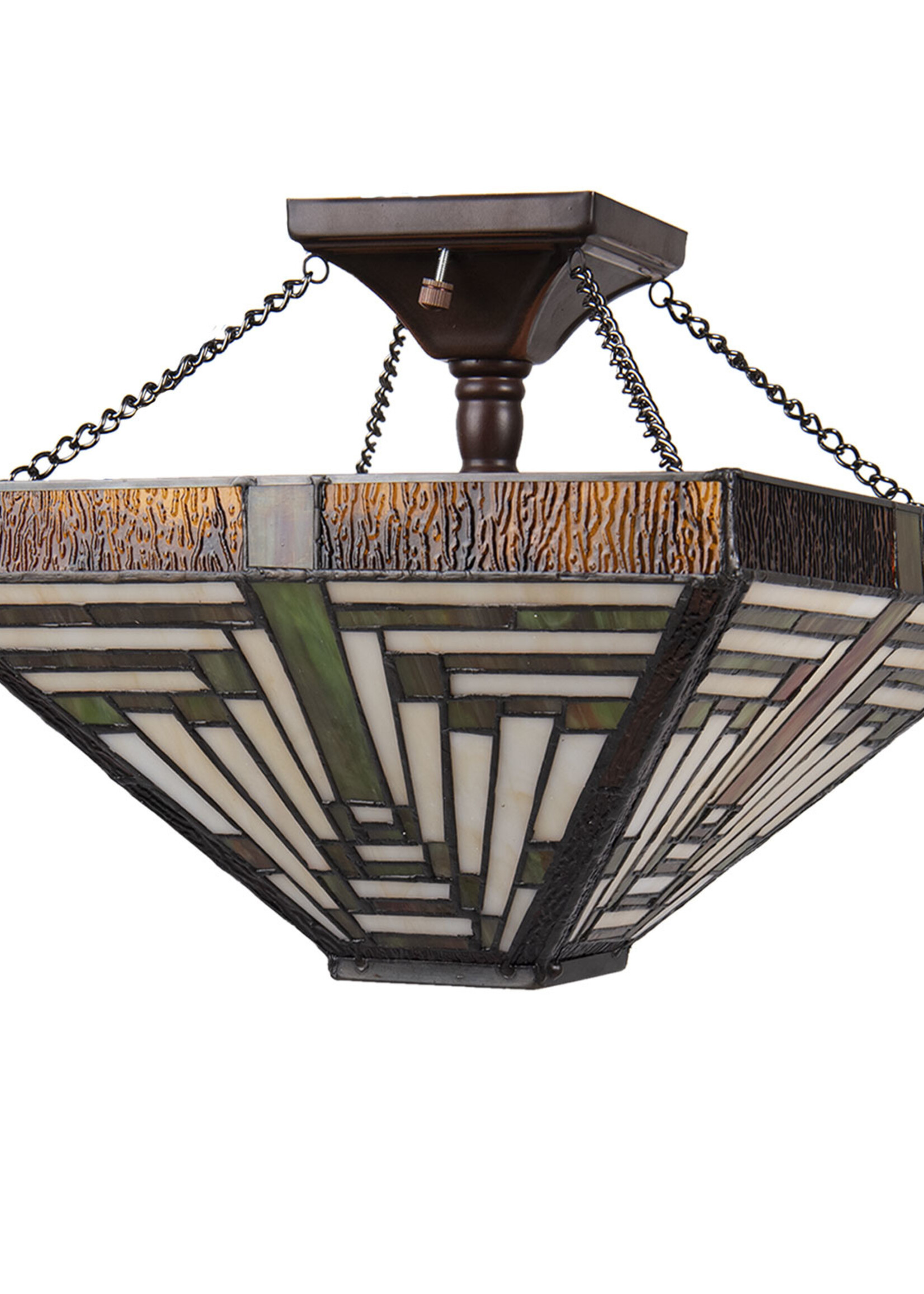 Clayre & Eef Plafondlamp Tiffany 31*31*43 cm E27/max 2*40W 5LL-6087