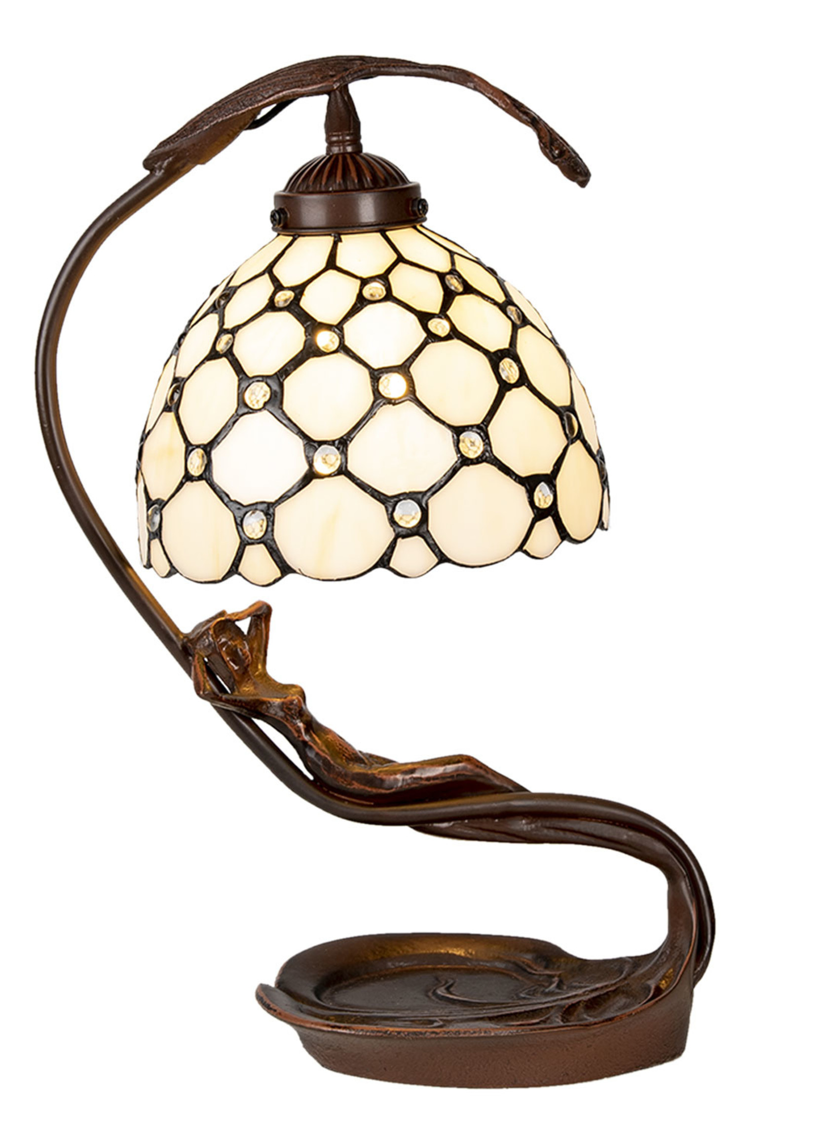 Clayre & Eef Tafellamp Tiffany 28*20*41 cm E14/max 1*25W 5LL-6097