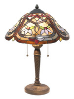 Clayre & Eef Tafellamp Tiffany Ø 40*54 cm E27/max 2*60W 5LL-7808