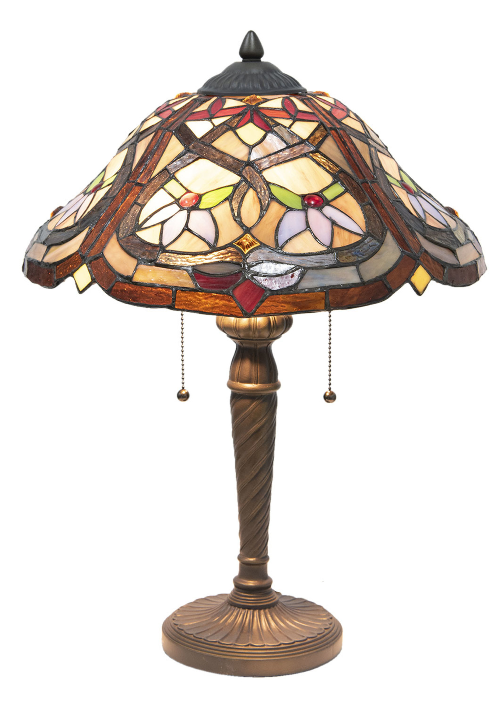 Clayre & Eef Lampe de table Tiffany Ø 40*54 cm E27/max 2*60W 5LL-7808