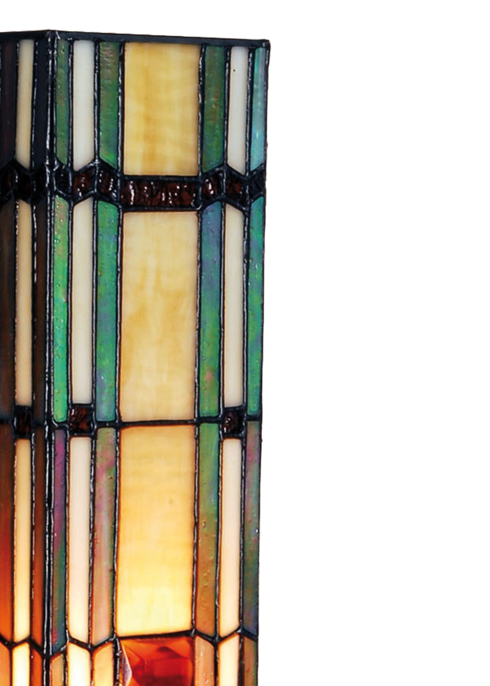 Clayre & Eef Lampe de table Tiffany 12*12*35 cm E14/max 1*40W 5LL-9024