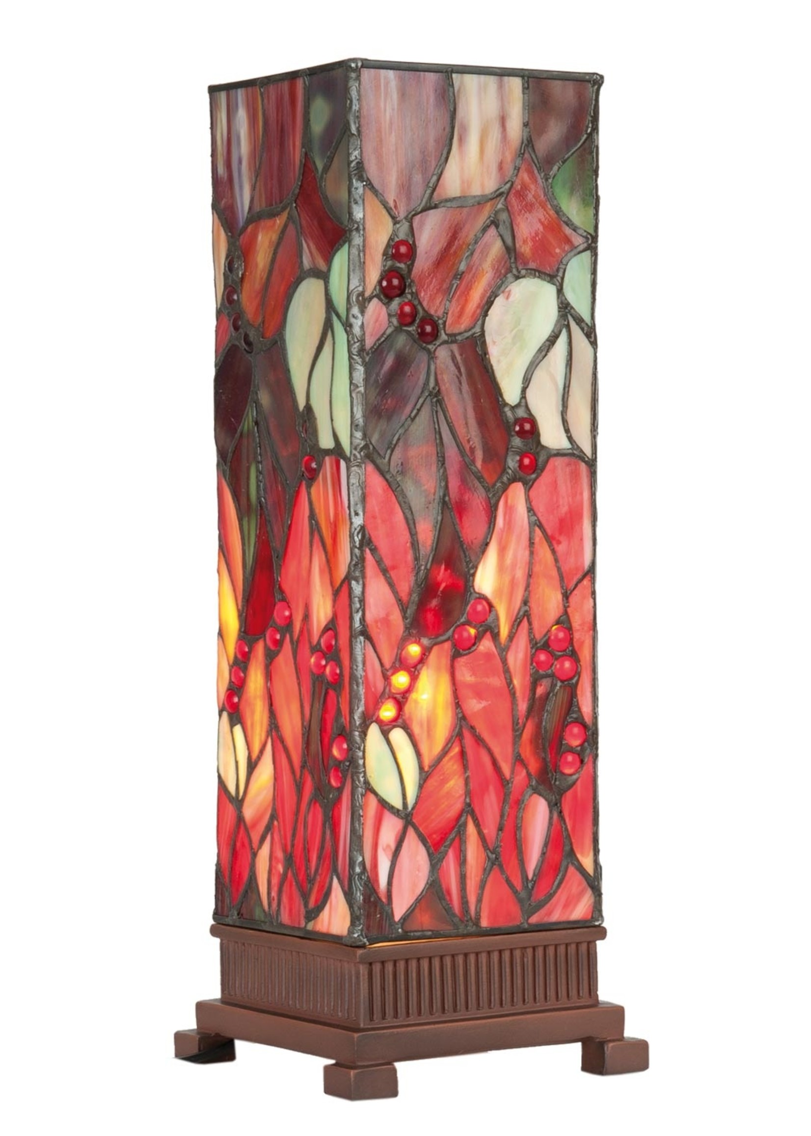 Clayre & Eef Tafellamp Tiffany 12*12*35 cm E14/max 1*40W 5LL-9235