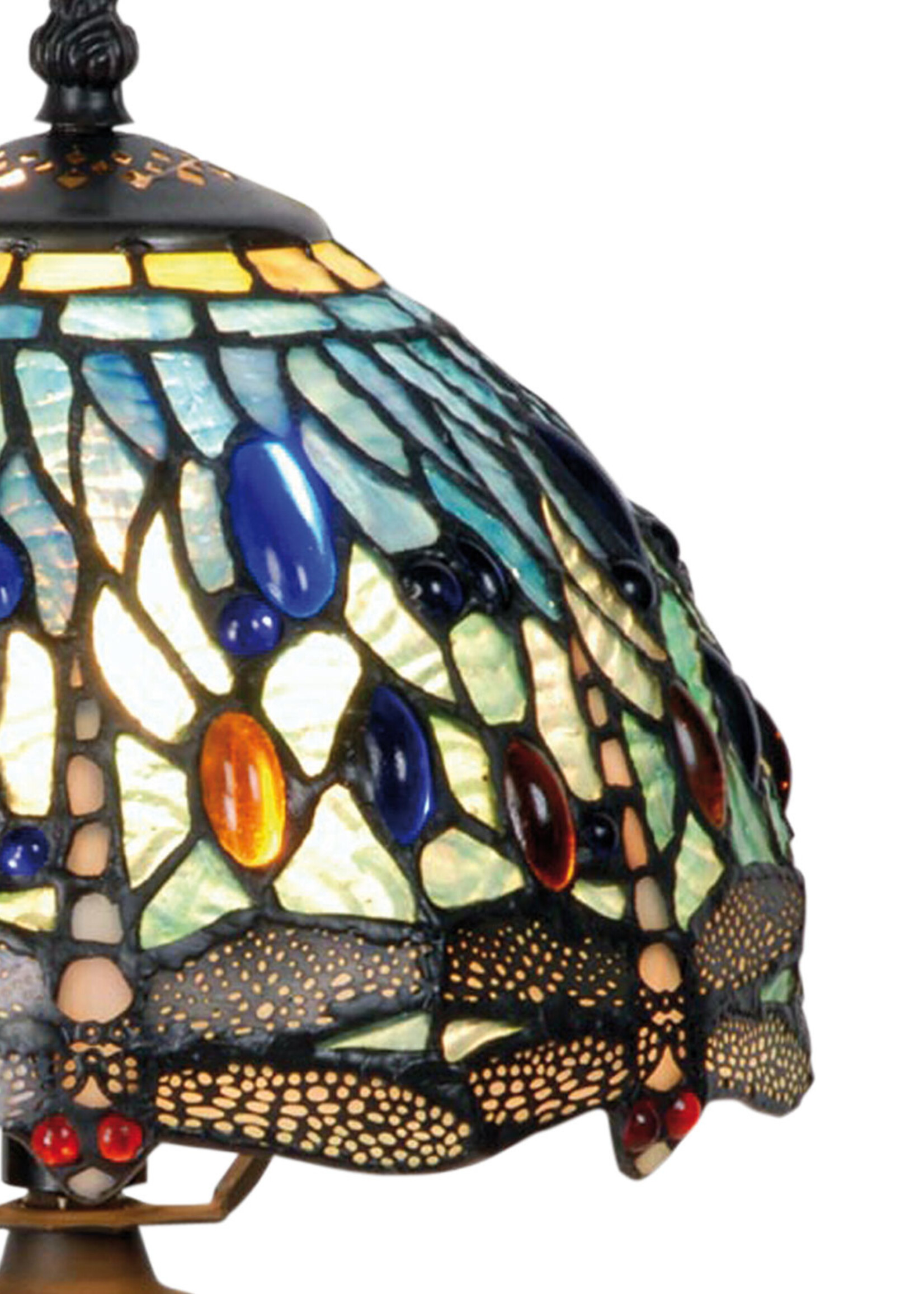 Clayre & Eef Lampe de table Tiffany Ø 20*35 cm E14/max 1*60W 5LL-9891