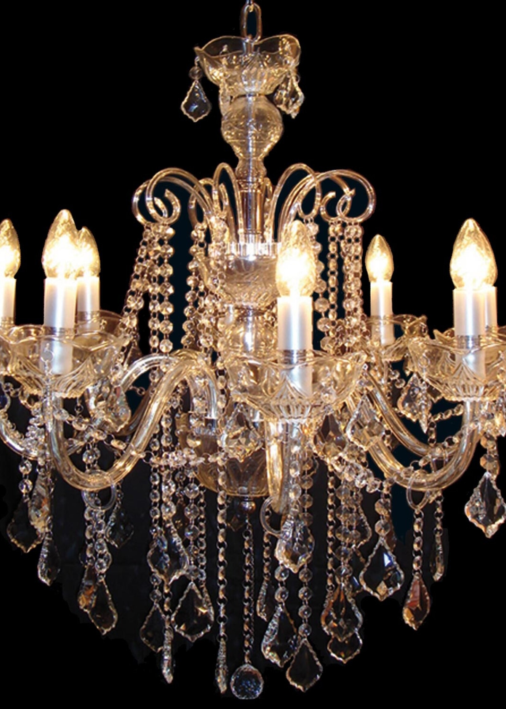 Clayre & Eef Kroonluchter 8 lichts Ø 75*82/160 cm E14/max 8*40W 5LL-CR02