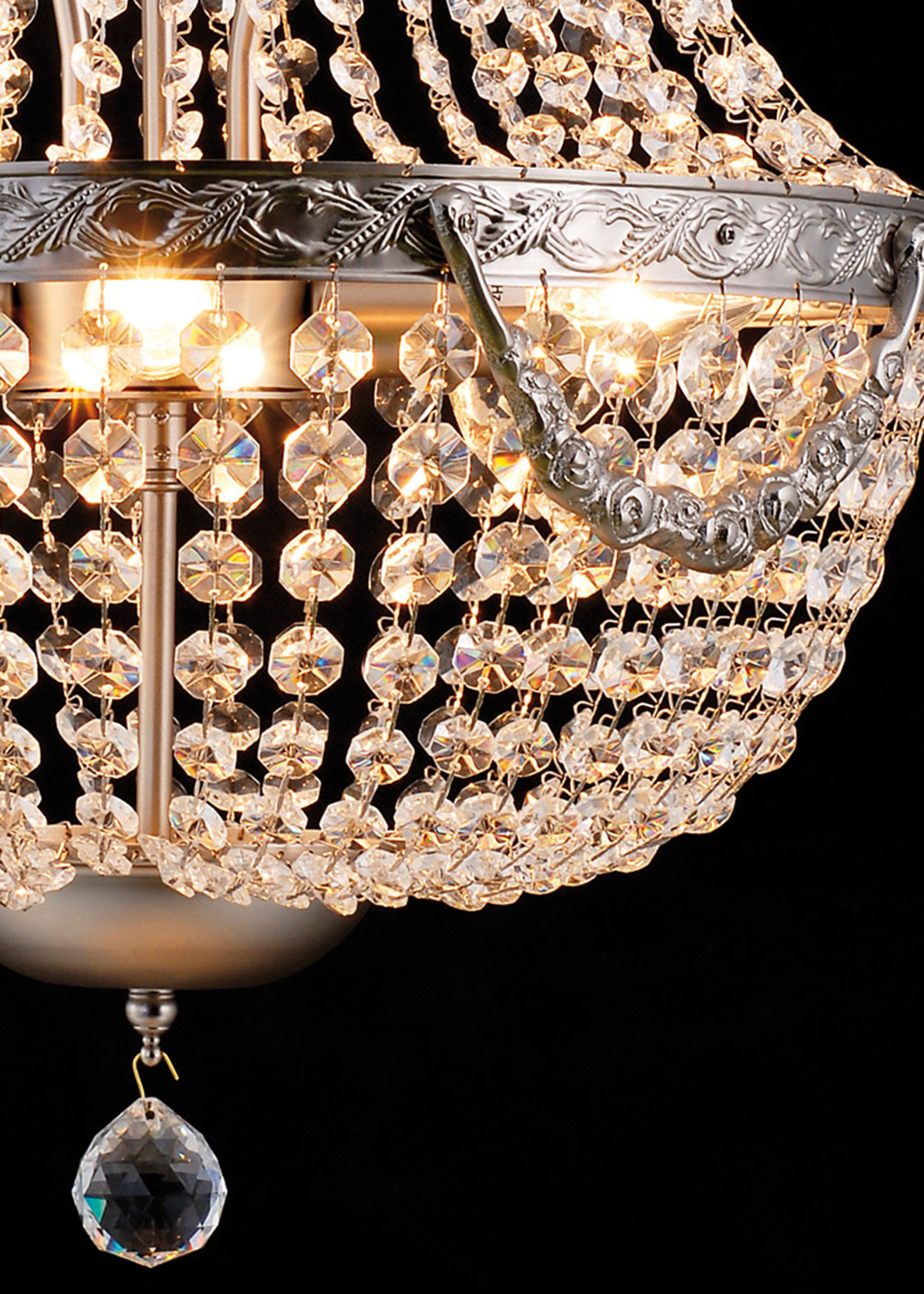 Clayre & Eef Kroonluchter 6 lichts Ø 40*64/184 cm E14/max 6*40W 5LL-CR49