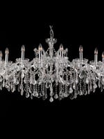 Clayre & Eef Kroonluchter chroom/helder Ø 120*64 cm E14/max 18*40W 5LL-CR63