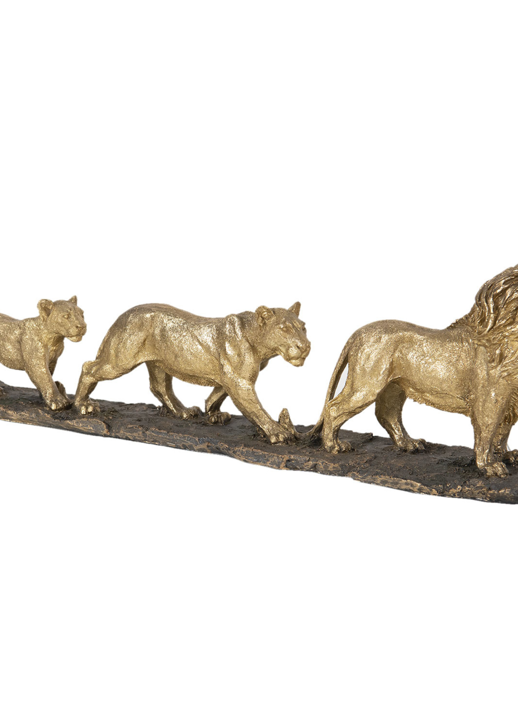 Clayre & Eef Décoration lion famille 64*10*18 cm 5PR0058