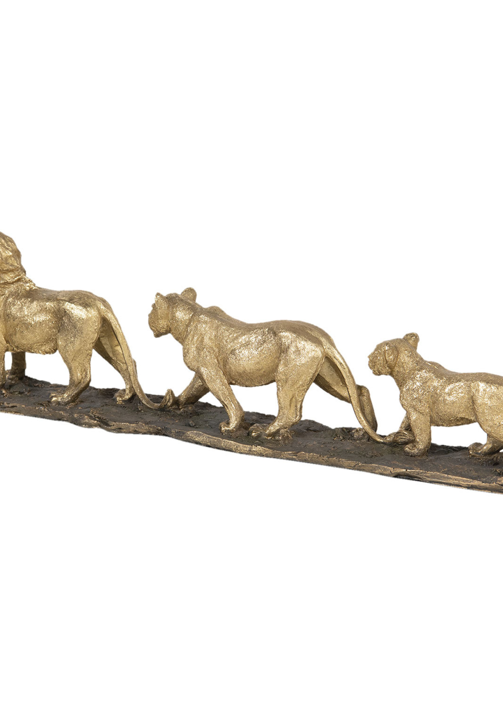 Clayre & Eef Décoration lion famille 64*10*18 cm 5PR0058