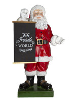 Clayre & Eef Decoratie kerstman 50*34*92 cm 5PR0074