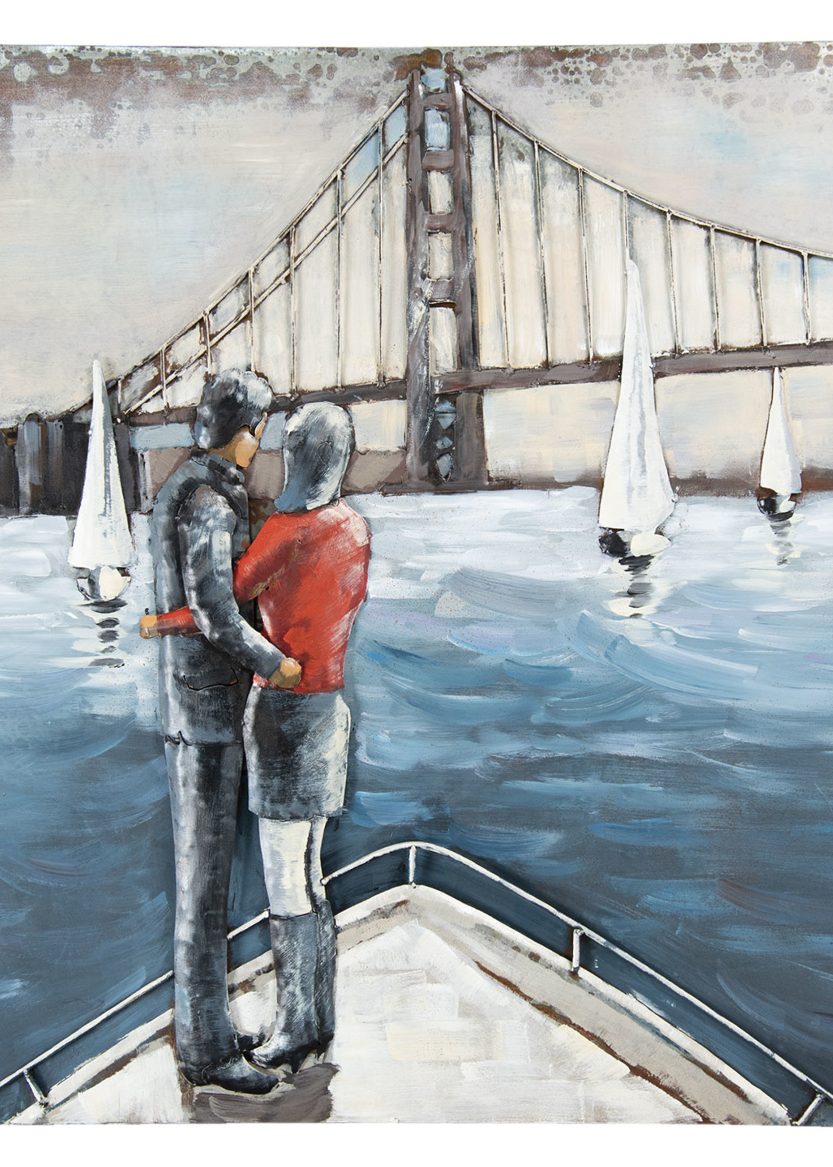 Clayre & Eef Wanddecoratie brug 100*4*100 cm 5WA0139