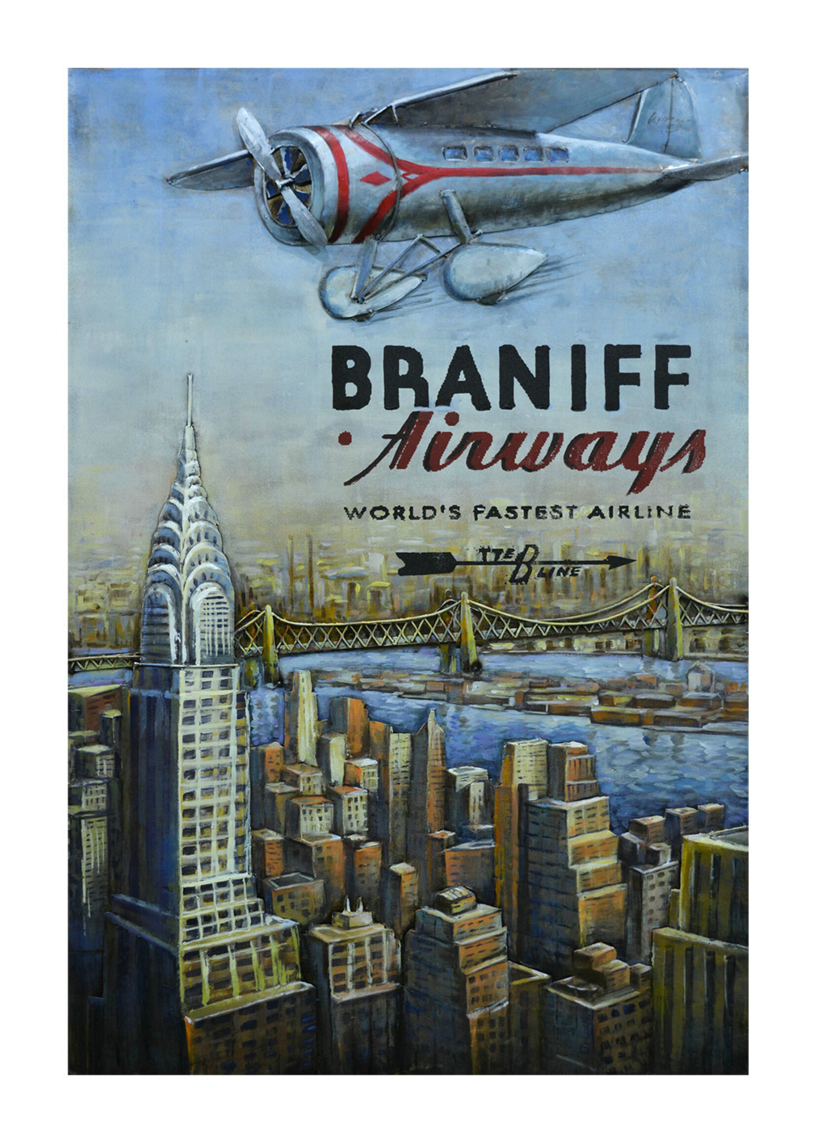 Clayre & Eef Mur Déco skyline 80*6*120 cm 5WA0167