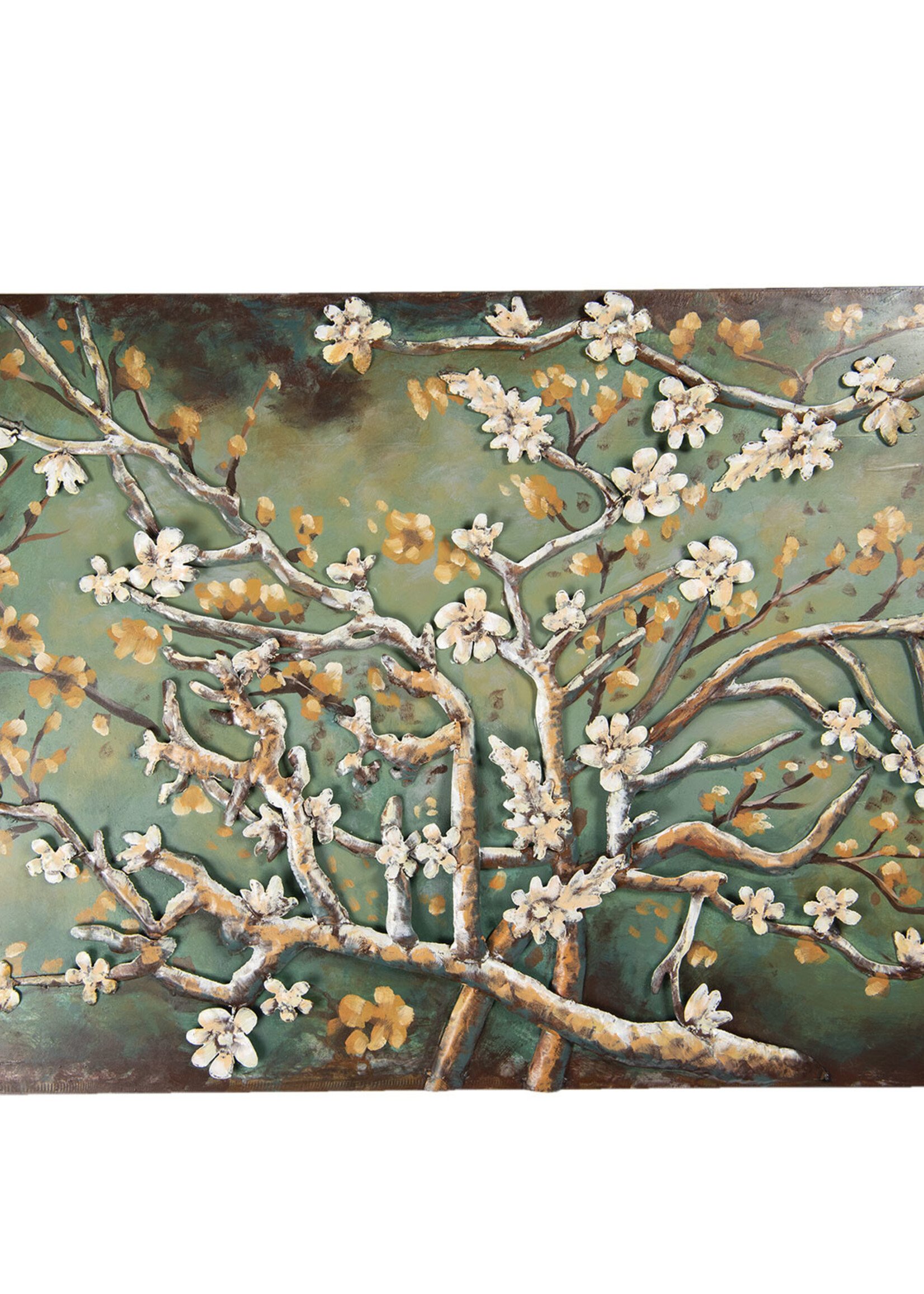 Clayre & Eef Décoration murale branche avec fleur 120*5*80 cm 5WA0172