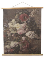 Clayre & Eef Wandkaart met bloemen 80*2*100 cm 5WK0032